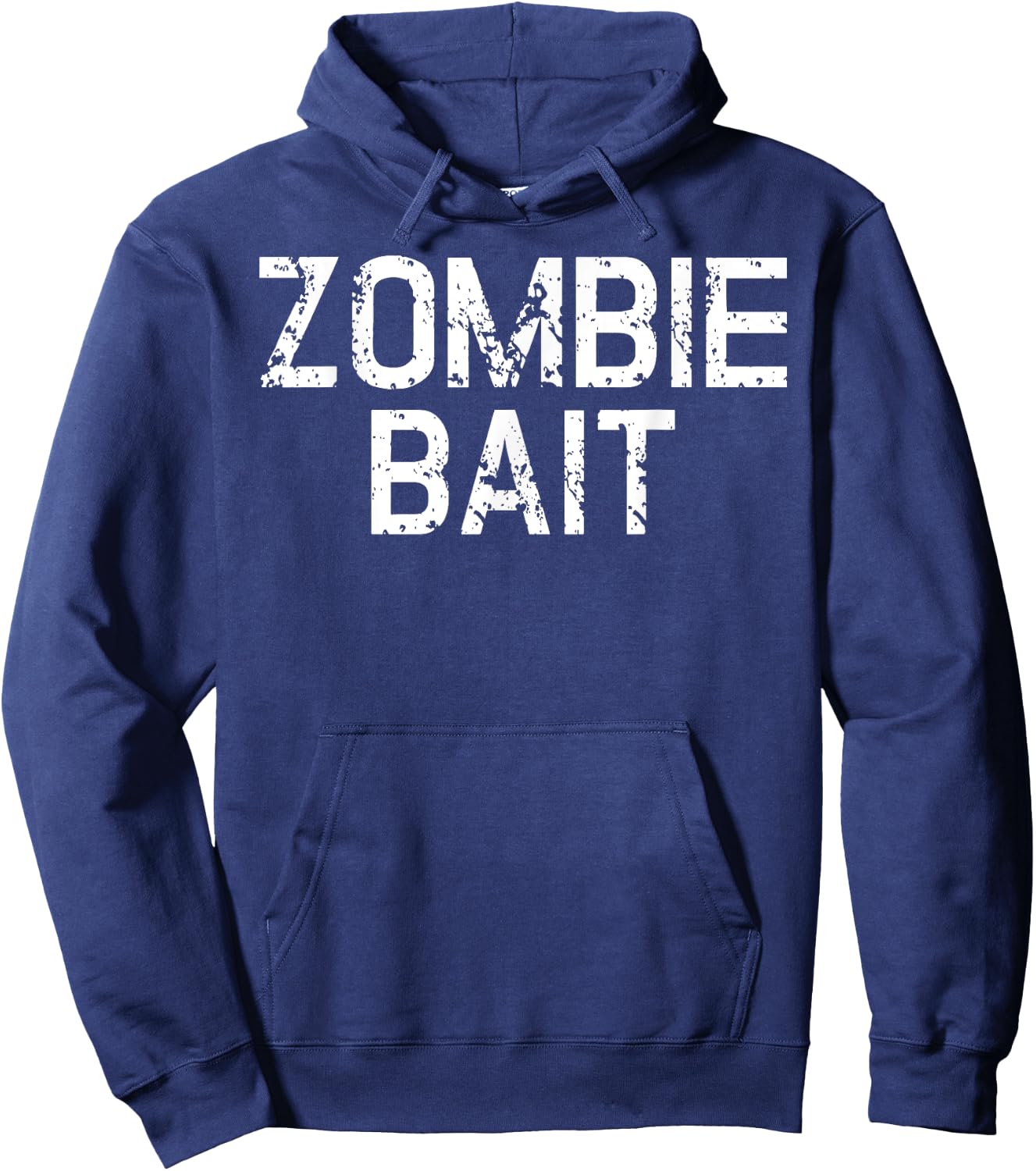 Funny Scary Simple Zombie Bait Hunter Halloween Costume Hoodie - Hoodie | Navy