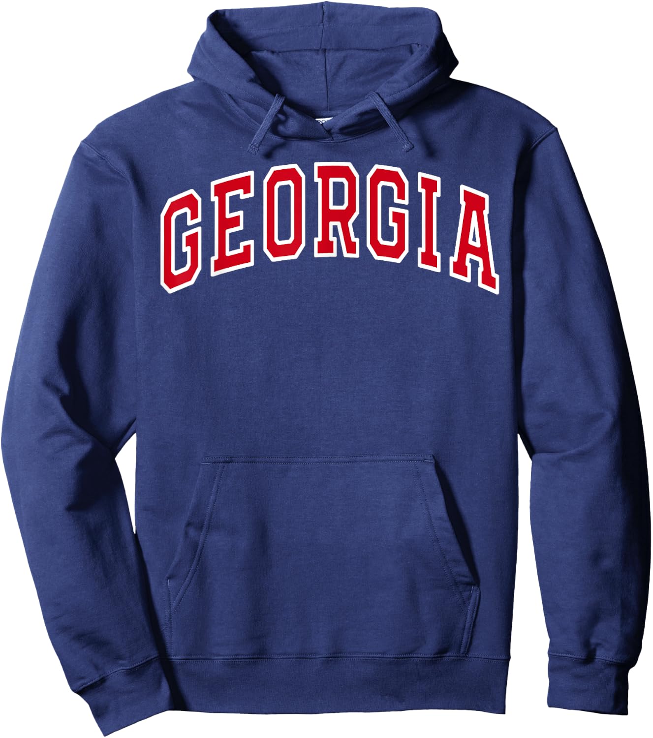 Georgia GA Vintage Sports Design Red Text Design Men Gifts Hoodie - Hoodie | Navy