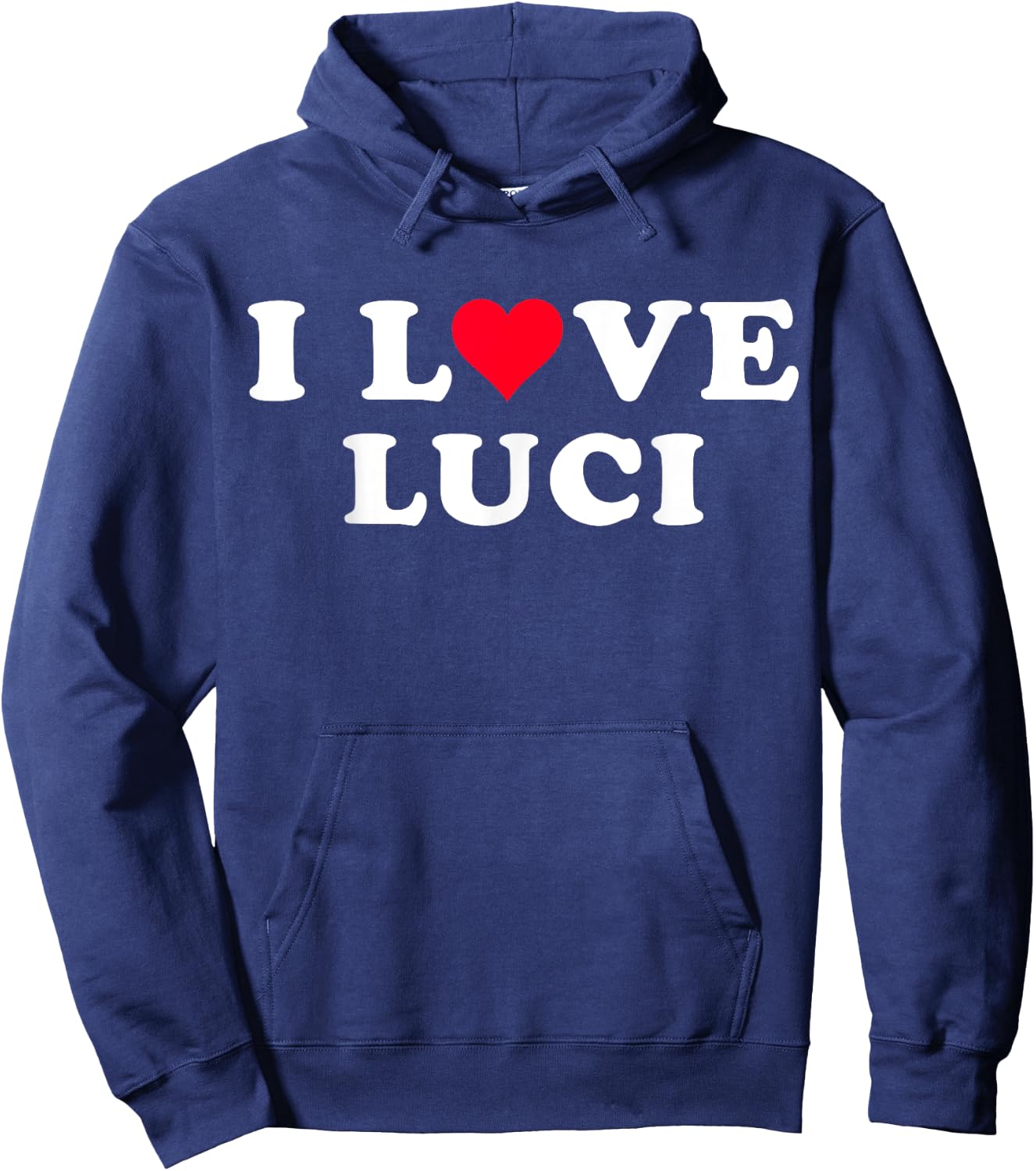 I Love Luci Matching Girlfriend & Boyfriend Luci Name Hoodie - Hoodie | Navy