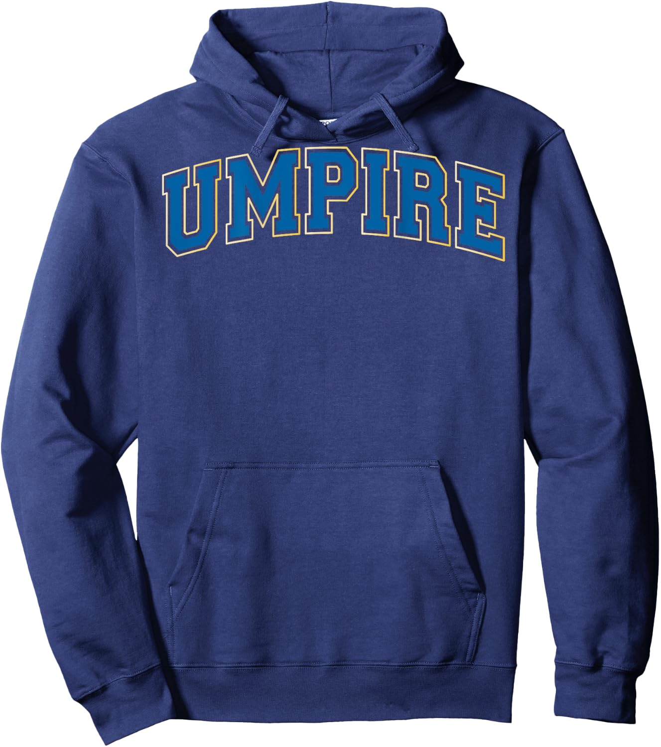 Umpire Baseball Softball Vintage Blue Yellow on the back Hoodie - Hoodie | Navy