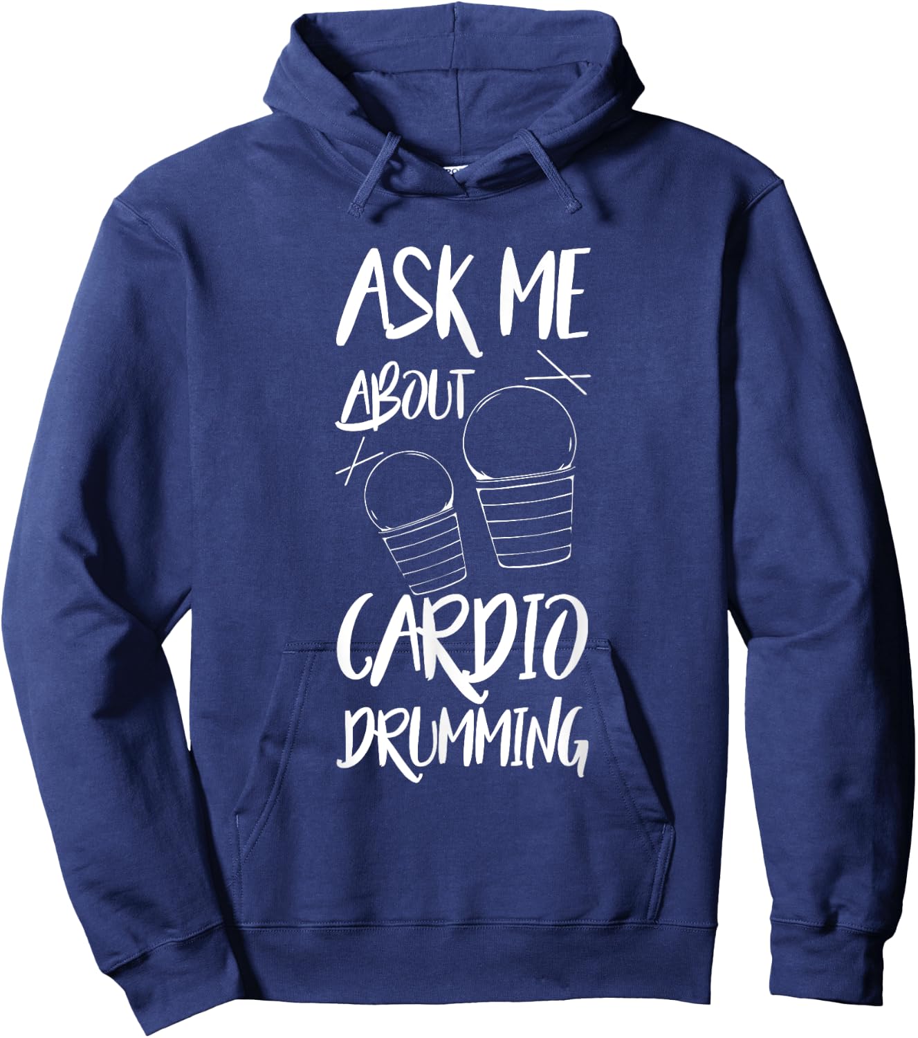 Cardio Drumming Gym Exercise Funny Fitness Class Workout Hoodie - Hoodie | Navy