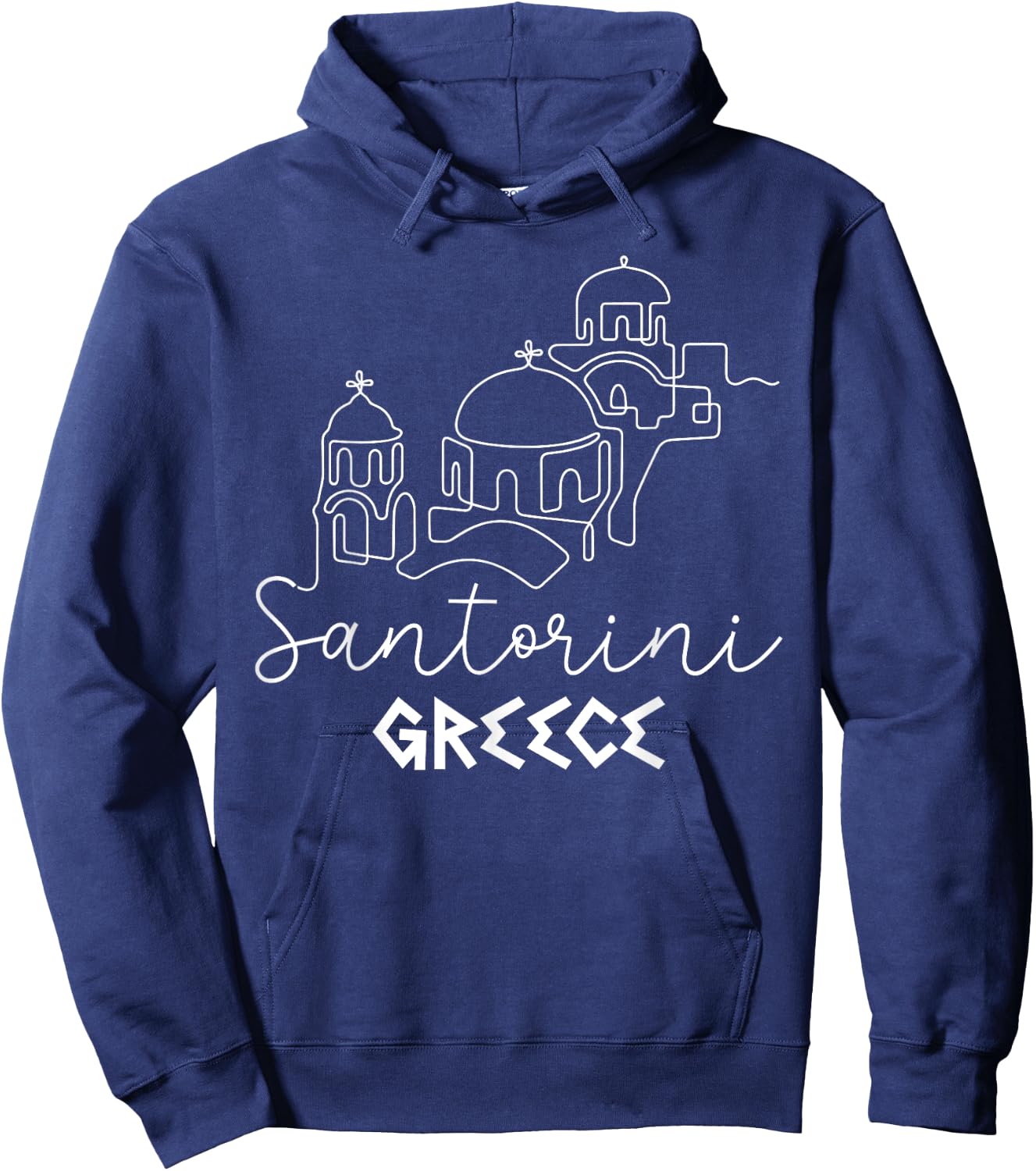 Santorini Greece Travel Destination Summer Family Vacation Women Girls Kids Hoodie - Hoodie | Navy