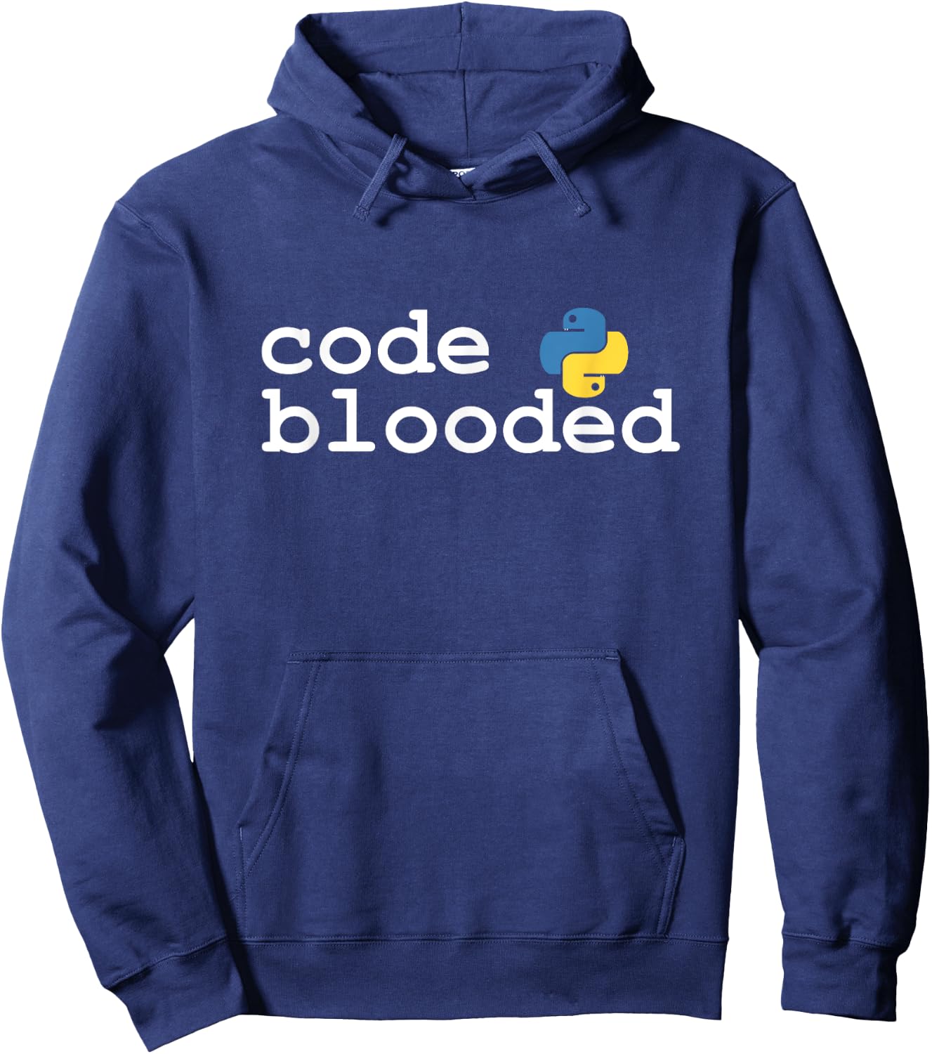 Code blooded. Python funny coder programmer retro joke Hoodie - Hoodie | Navy