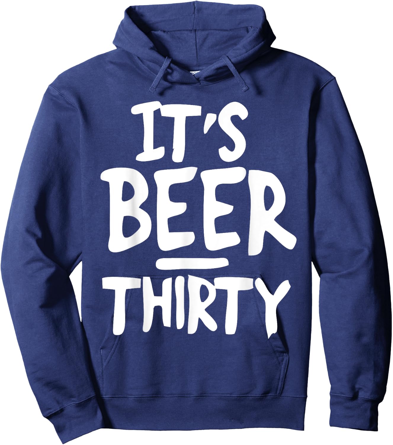 DeluxeTees It's Beer Thirty , Small, Black Hoodie - Hoodie | Navy