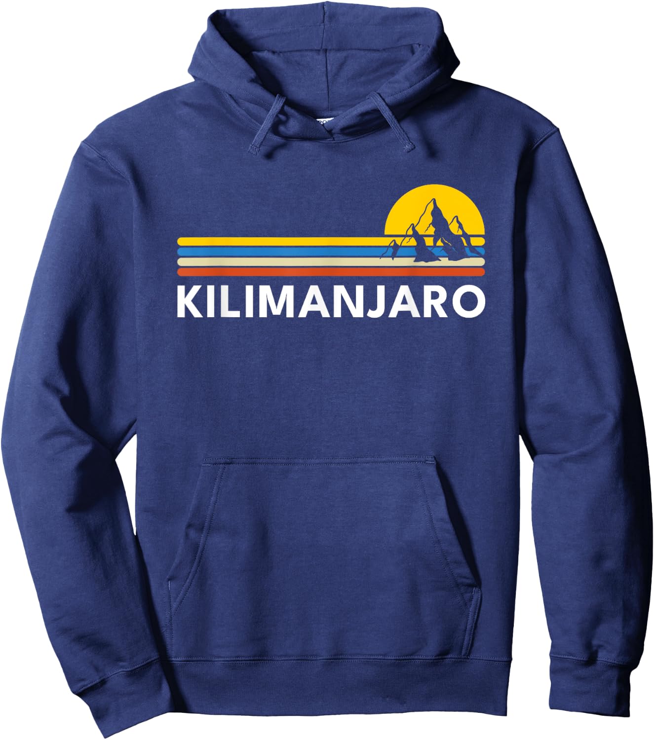 Mt Kilimanjaro Tanzania Souvenirs Retro Vintage Hoodie - Hoodie | Navy