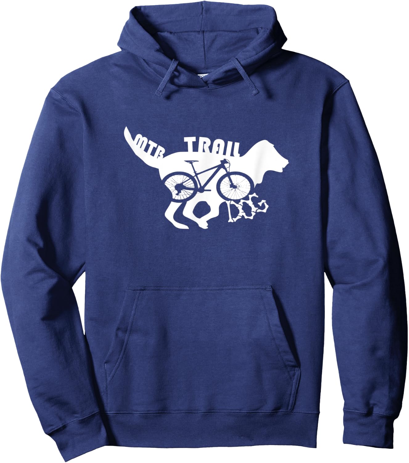 MTB Trail Dog - MTB explore and adventure Men Women Hoodie - Hoodie | Navy