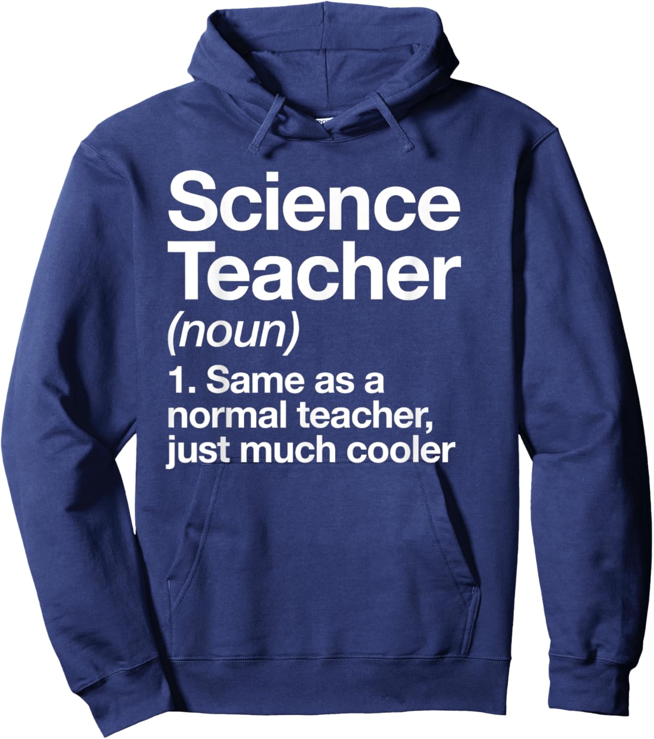 Science Teacher Definition Funny Back To School First Day Hoodie - Hoodie | Navy