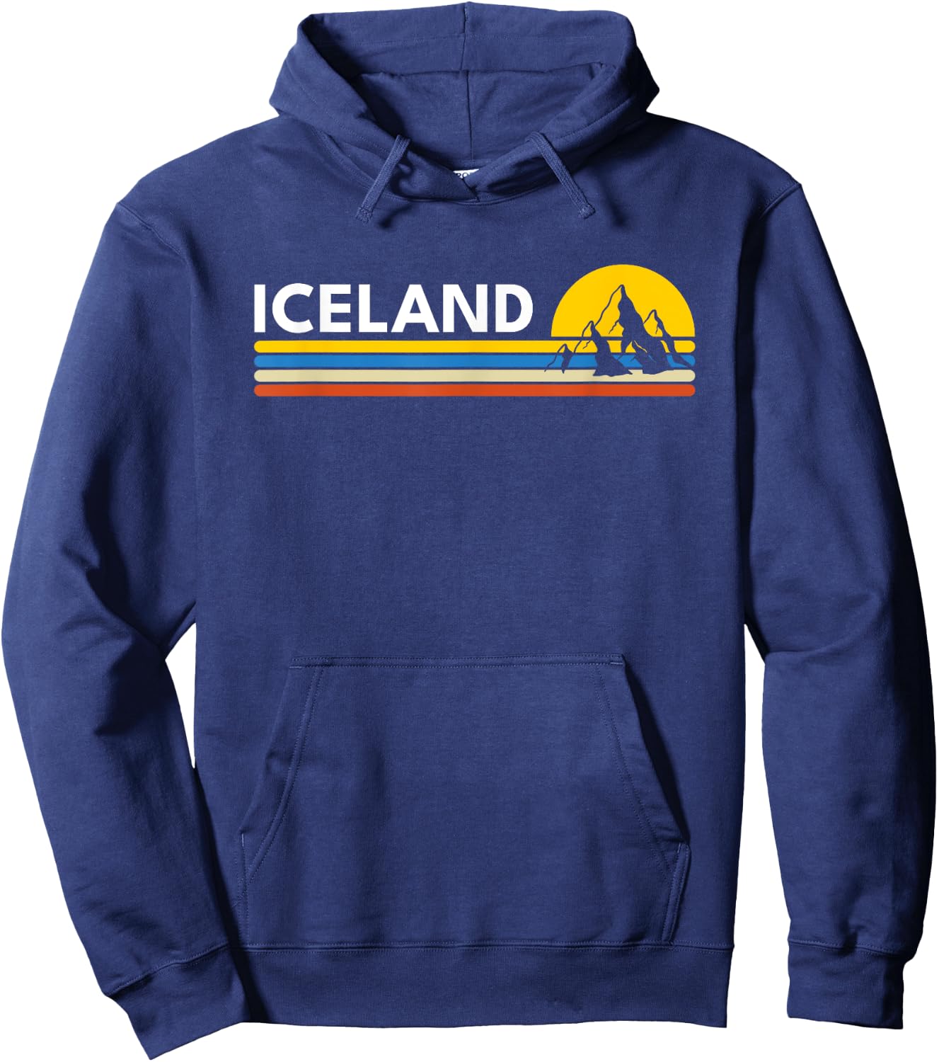 Iceland Souvenirs Vintage Retro Hoodie - Hoodie | Navy