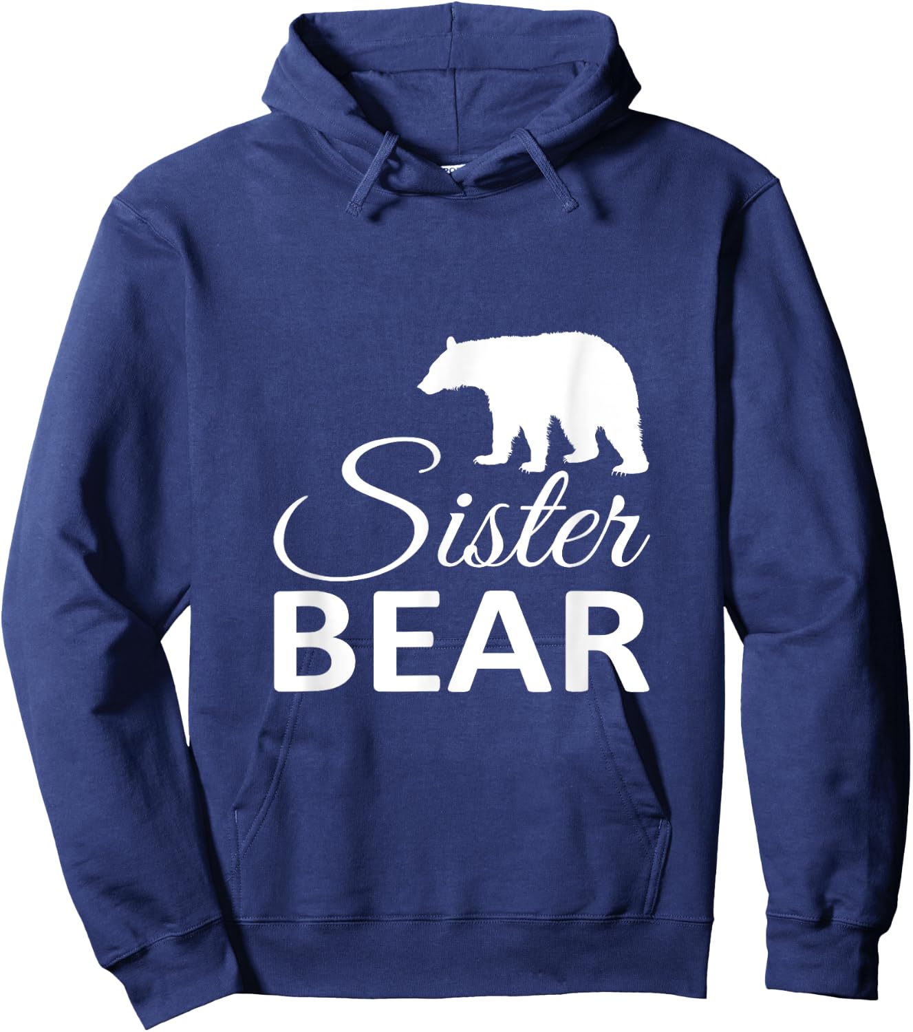 Sister Sibling Best Sister Bear Protective Sister Hoodie - Hoodie | Navy