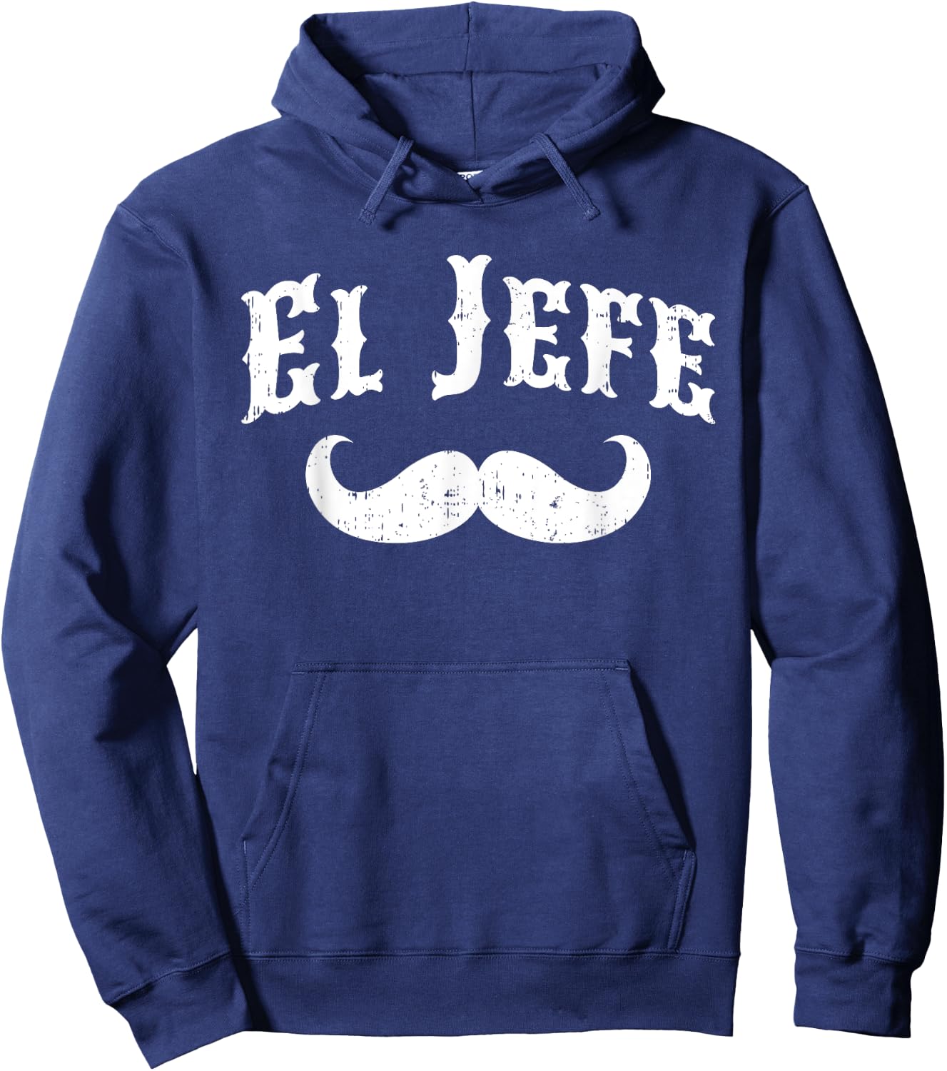El Jefe - The Boss in Spanish Funny Mustache Hoodie - Hoodie | Navy
