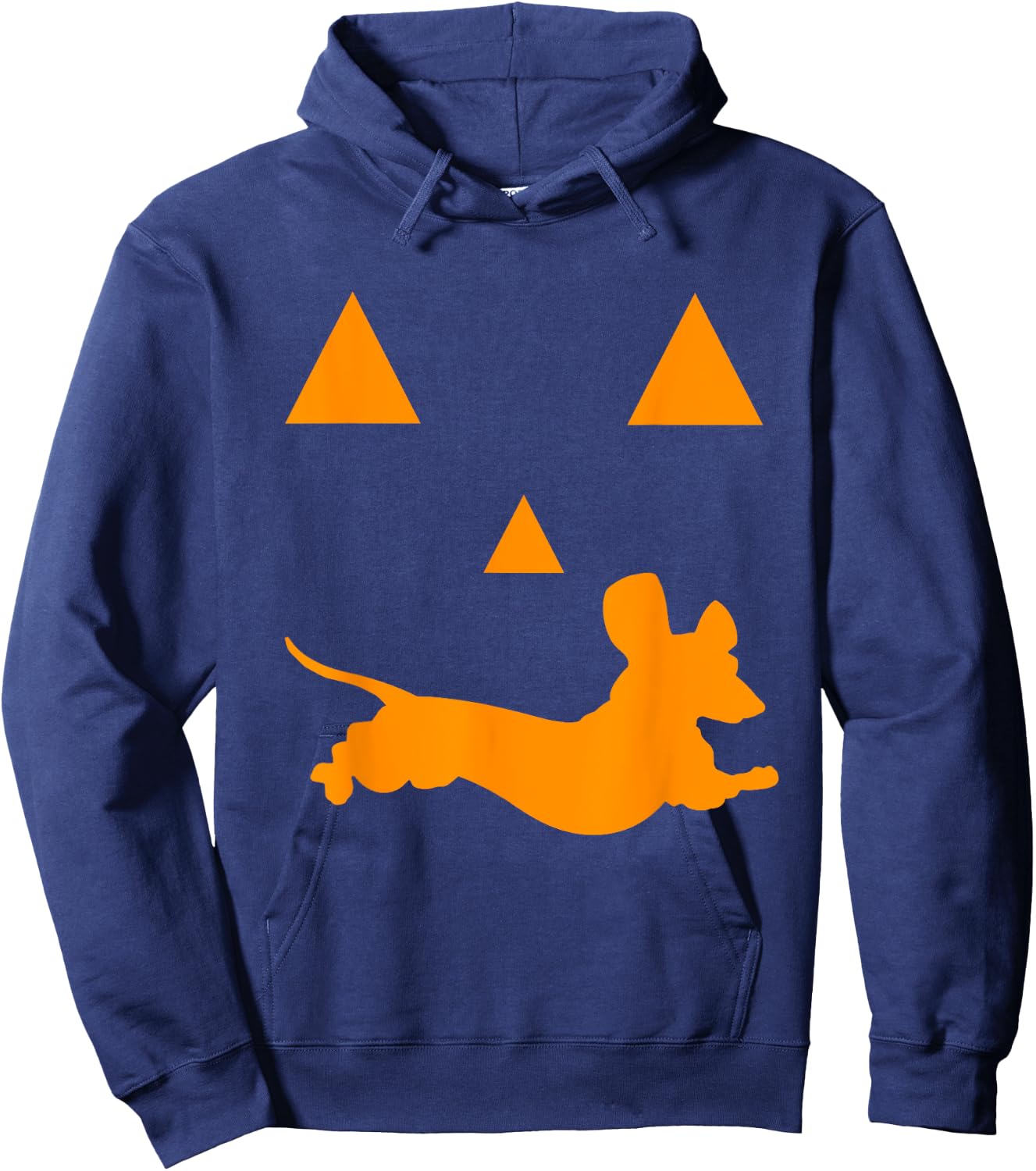 Halloween Pumpkin Dachshund Jack-o-lantern Costume Hoodie - Hoodie | Navy