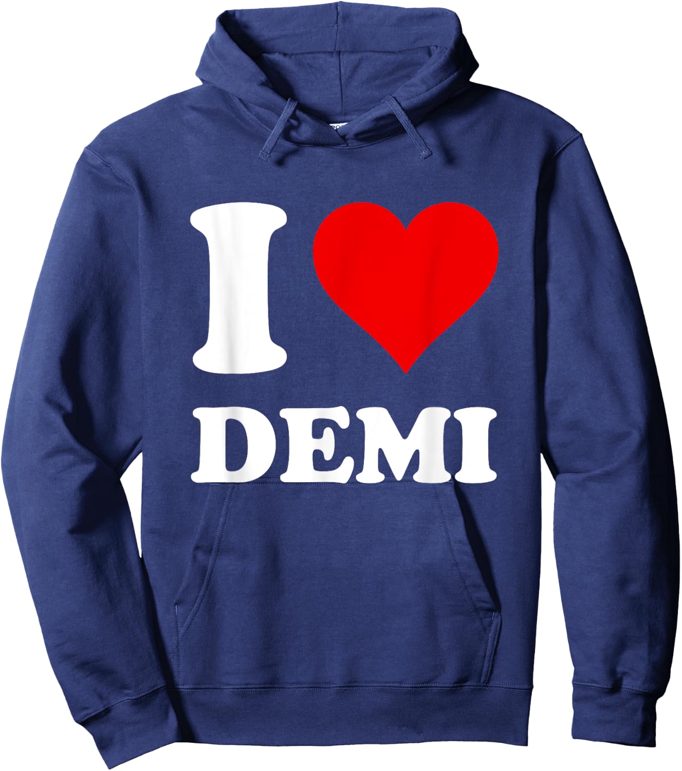 Red Heart I Love Demi Hoodie - Hoodie | Navy