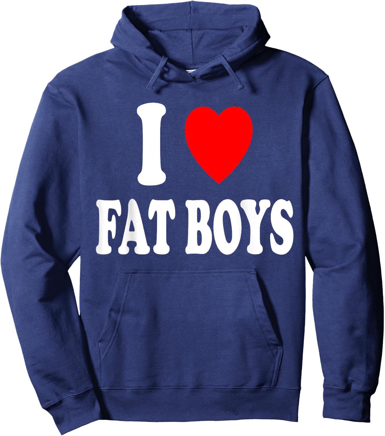 I Heart (Love) Fat Boys Attraction Chubby Chaser Hoodie - Hoodie | Navy