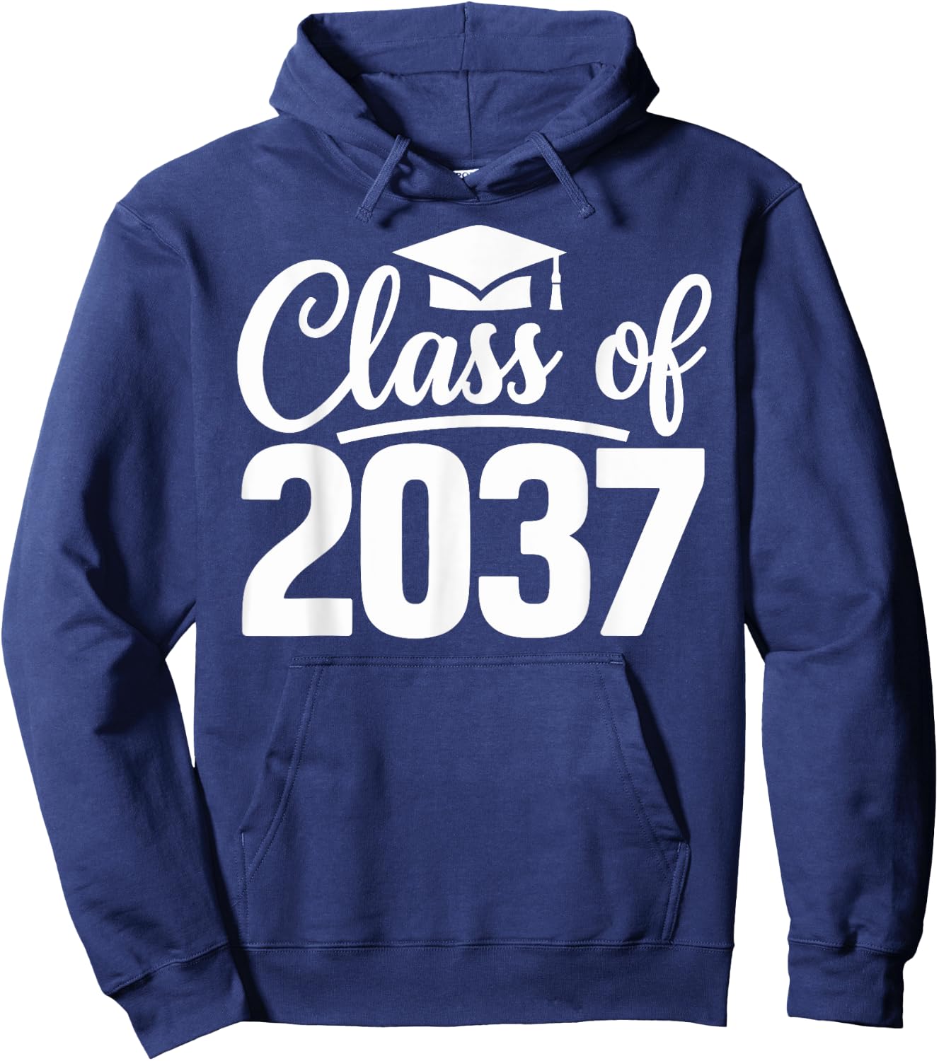 Class of 2037 Grow with Me First Day of School Graduation Hoodie - Hoodie | Navy