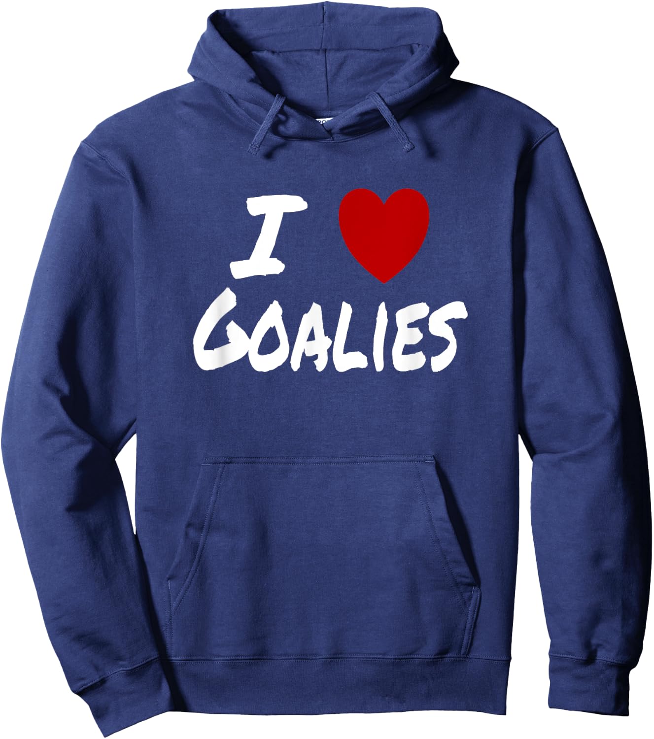 I Heart (Love) Goalies Hockey Soccer Preference Attraction Hoodie - Hoodie | Navy