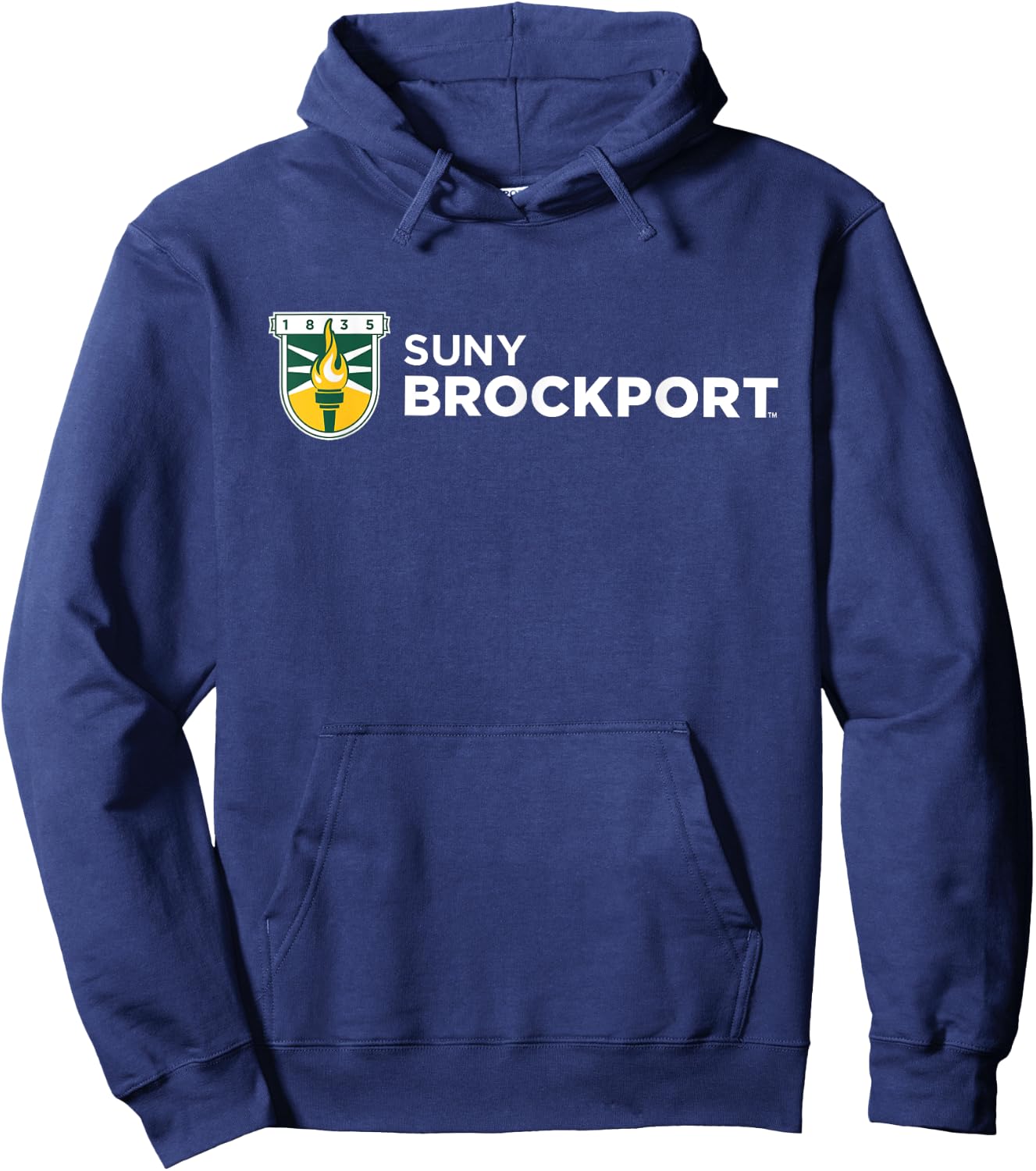 SUNY Brockport Golden Eagles Torch Logo Hoodie - Hoodie | Navy