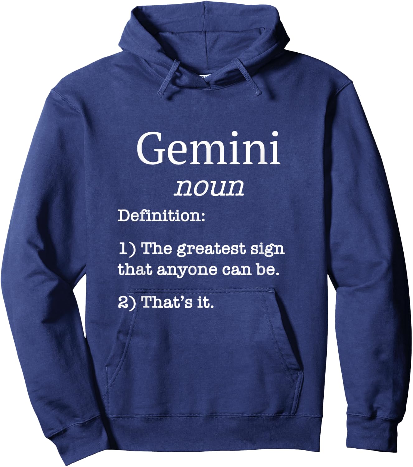 Gemini / Funny Fake Definition Horoscope Lover Saying! Hoodie - Hoodie | Navy