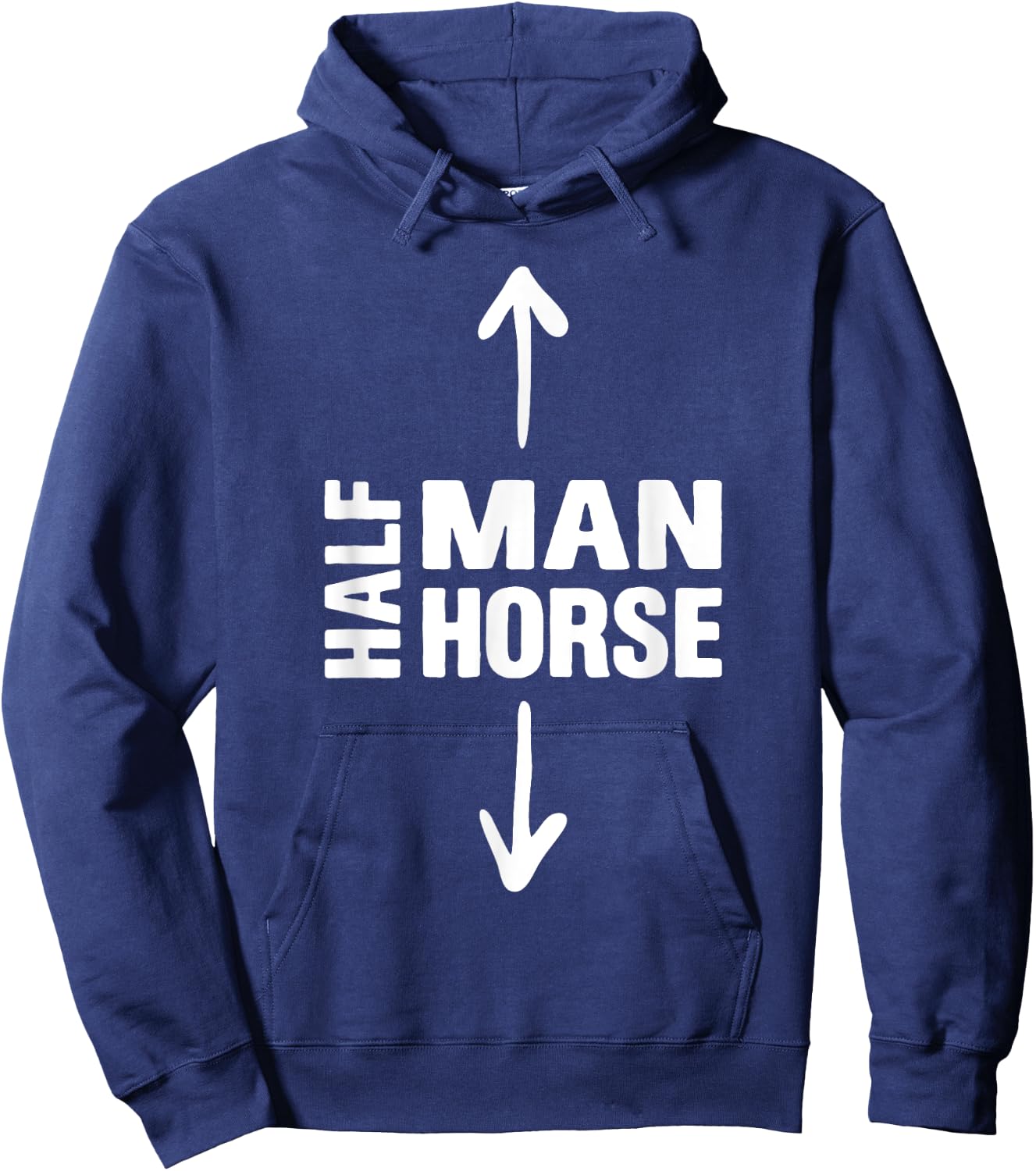 Half Man Half Horse Funny Horse Lovers Apparel Hoodie - Hoodie | Navy