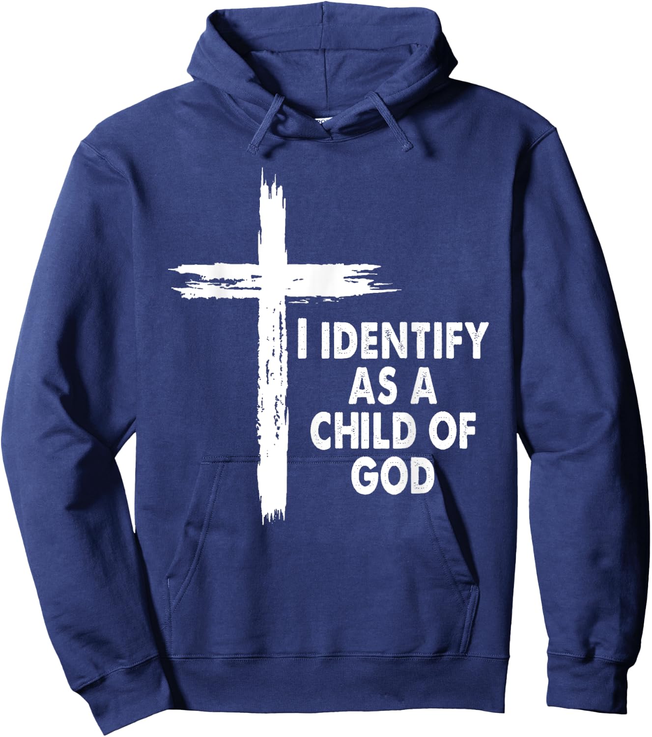 I Identify As A Child Of God Cross Religious God Bible Hoodie - Hoodie | Navy