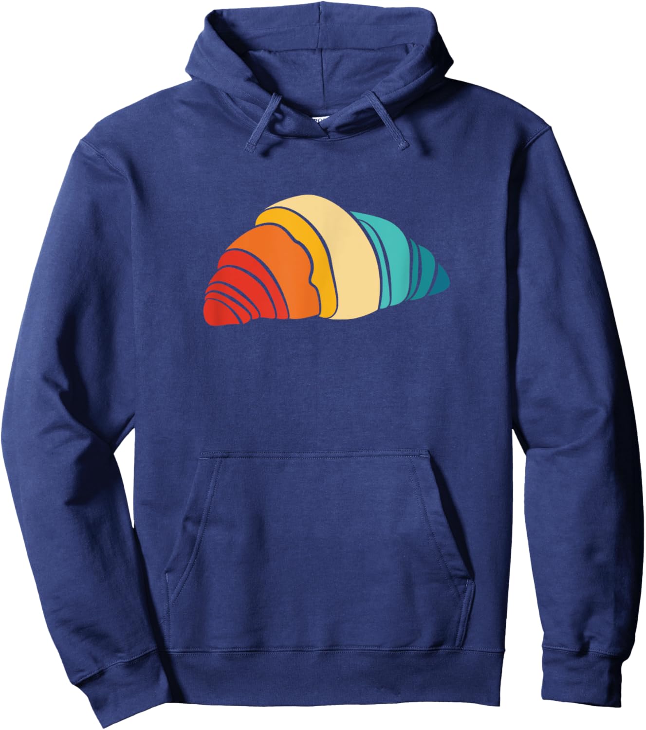 Retro French Bread Croissant For Croissant Lover Hoodie - Hoodie | Navy