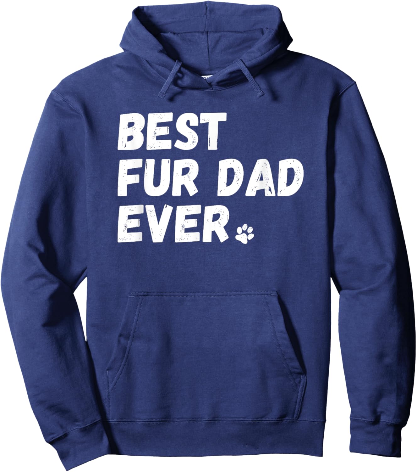 Best Fur Dad Ever Shirt Dog or Cat Lover Father's Day Gift Hoodie - Hoodie | Navy