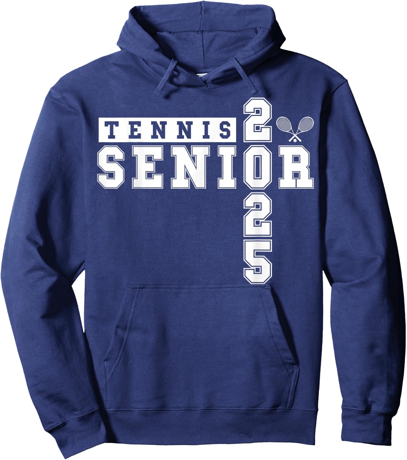 Tennis Senior Night Tennis Senior 2025 Graduation 3 Hoodie - Hoodie | Navy