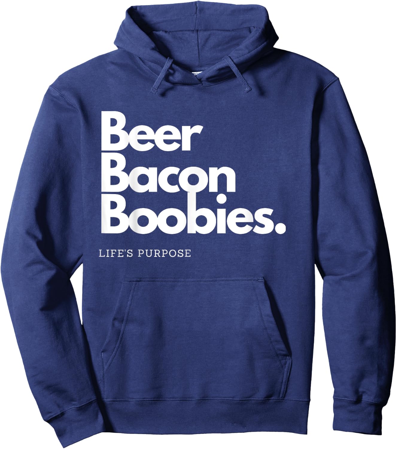 Beer Bacon Boobies Hoodie - Hoodie | Navy