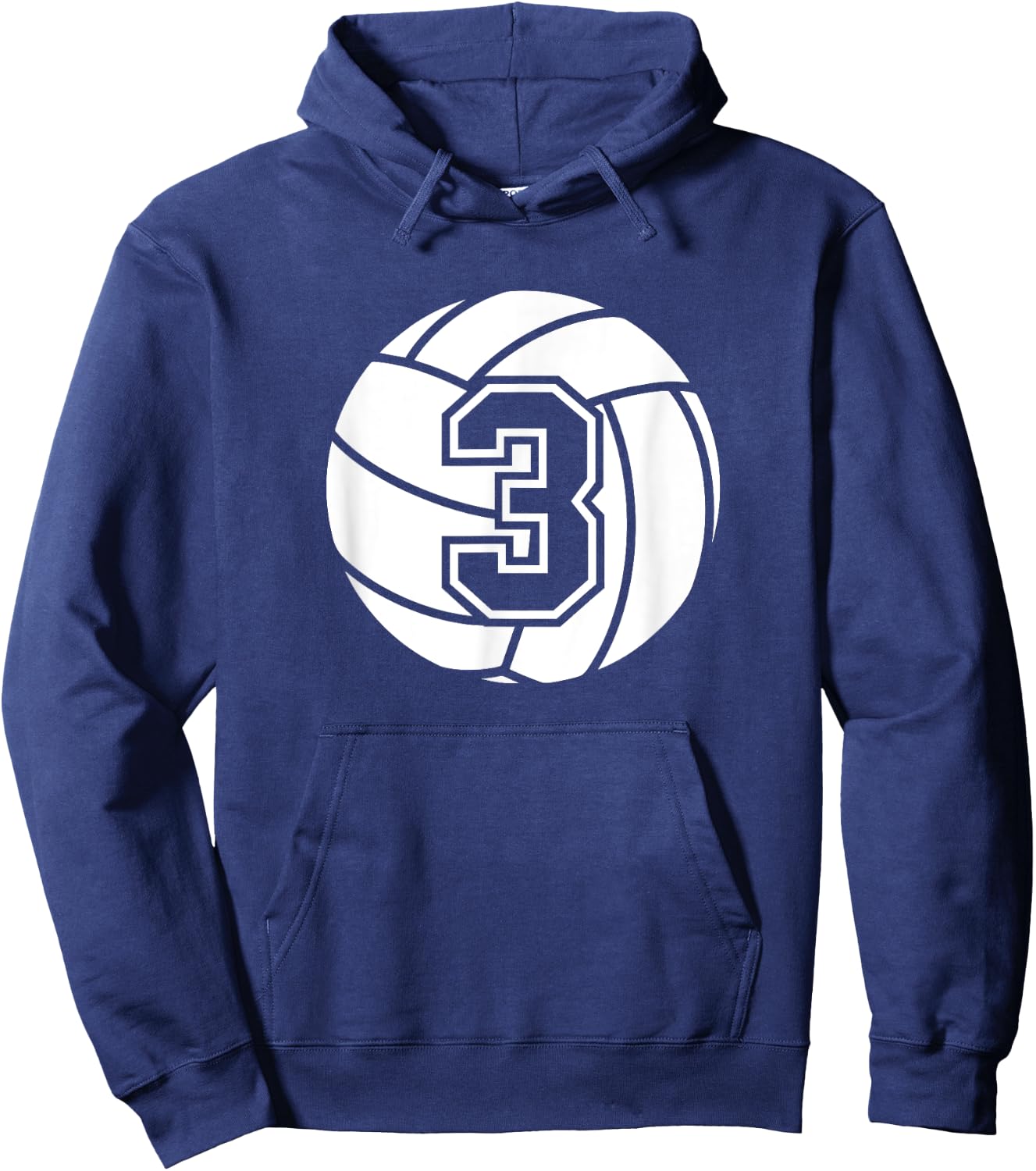 Volleyball Player #3 Volleyball Mom Dad Jersey Number 3 Hoodie - Hoodie | Navy