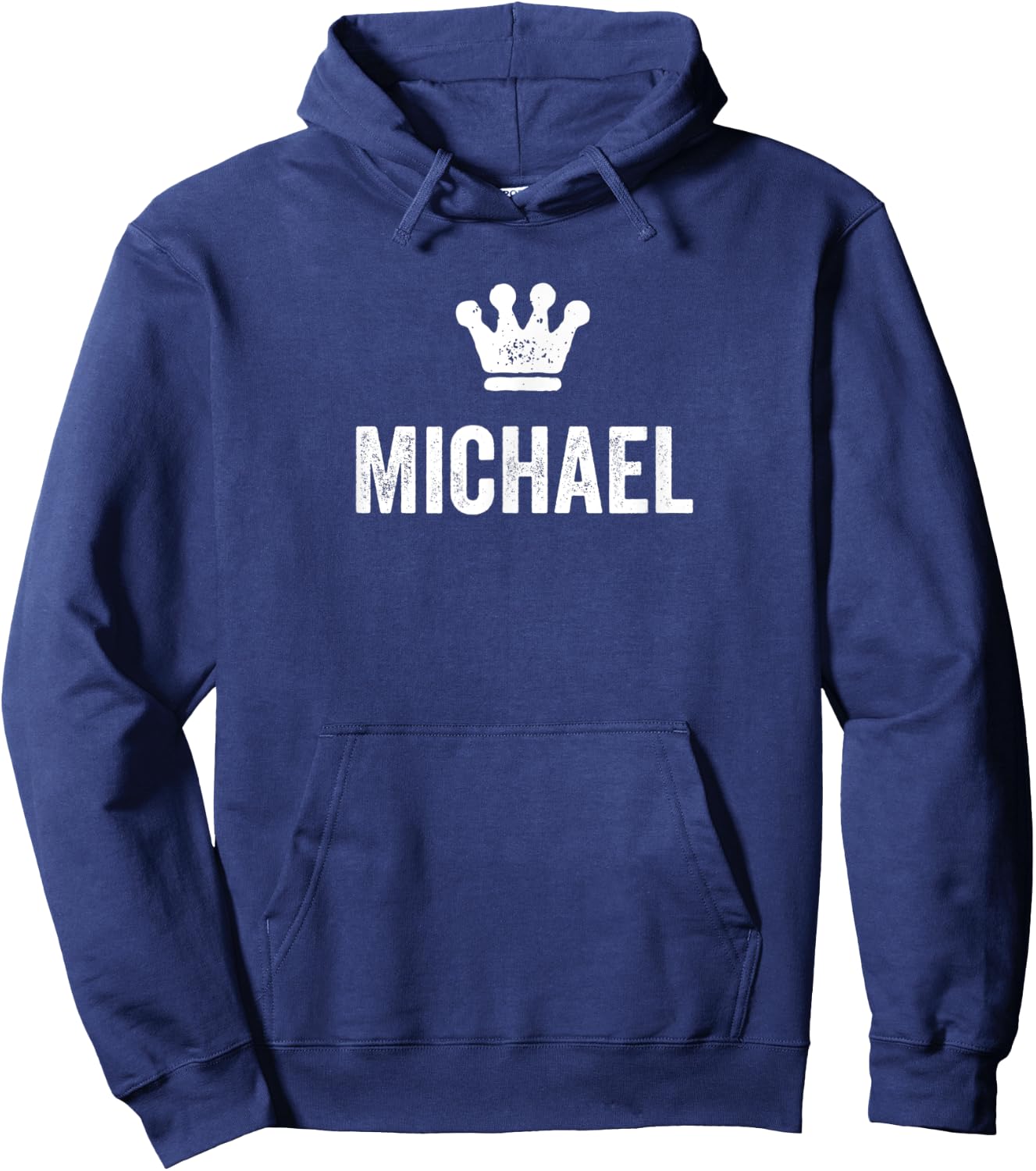 Michael the King / Crown & Name Design / Men Called Michael Hoodie - Hoodie | Navy
