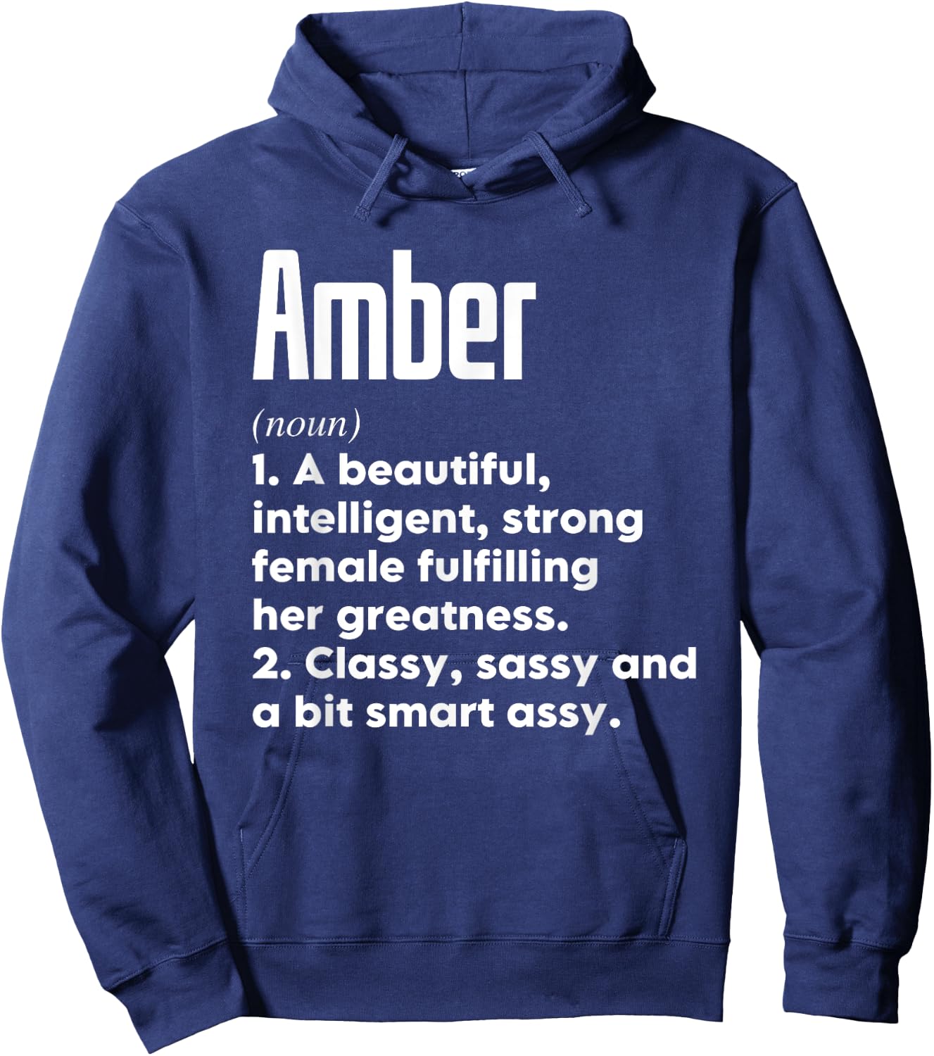 Amber Definition Funny Meaning Personalized Name Hoodie - Hoodie | Navy