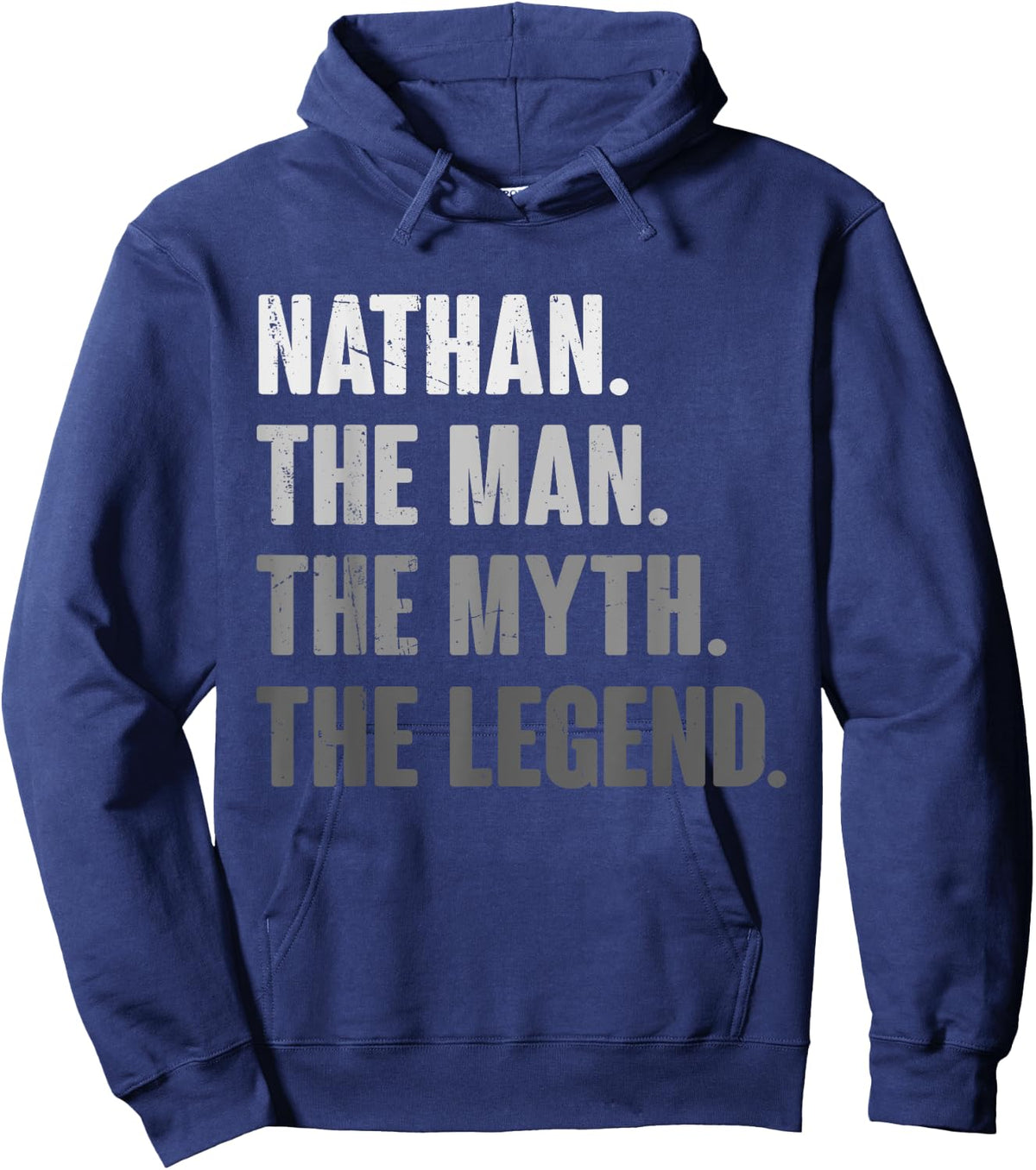 Nathan The Man The Myth The Legend Funny Gift Nathan Hoodie - Hoodie | Navy