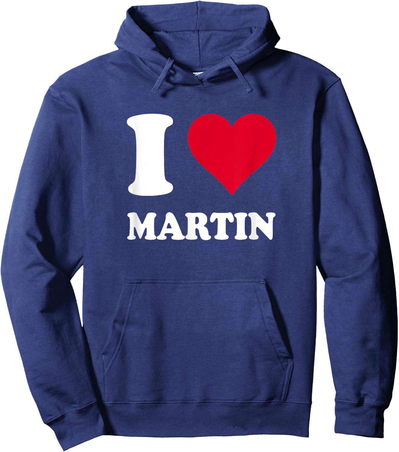 Red Heart I Love Martin Hoodie - Hoodie | Navy