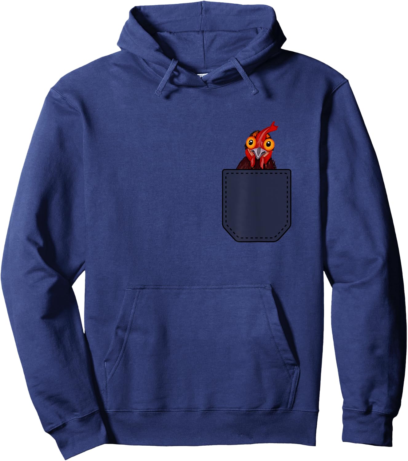 Chicken Farmers Cute and Funny Rooster Black Adult Hoodie - Hoodie | Navy
