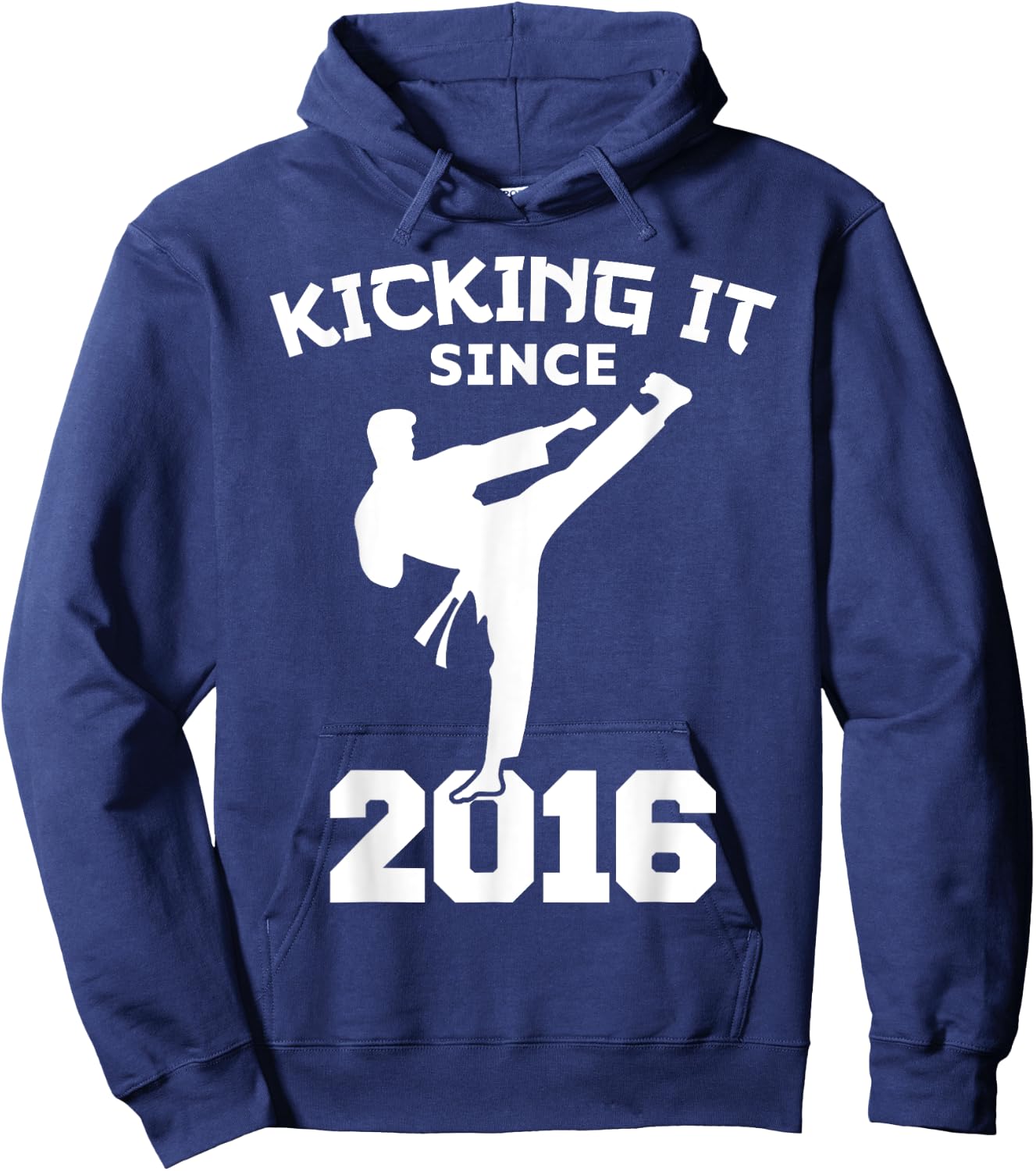 Karate Martial Arts Kicking It Since 2016 Funny Kid Birthday Hoodie - Hoodie | Navy