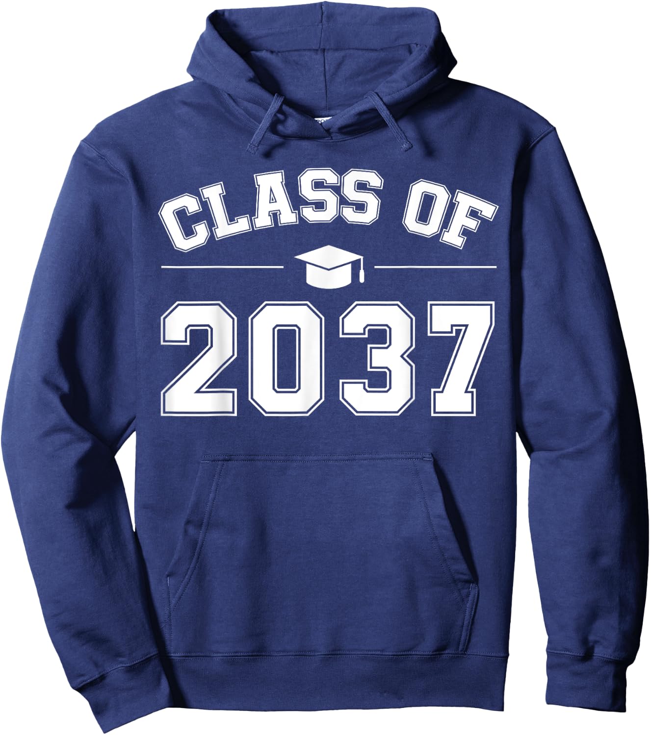 Class of 2037 Grow With Me First Day of School Graduation Hoodie - Hoodie | Navy