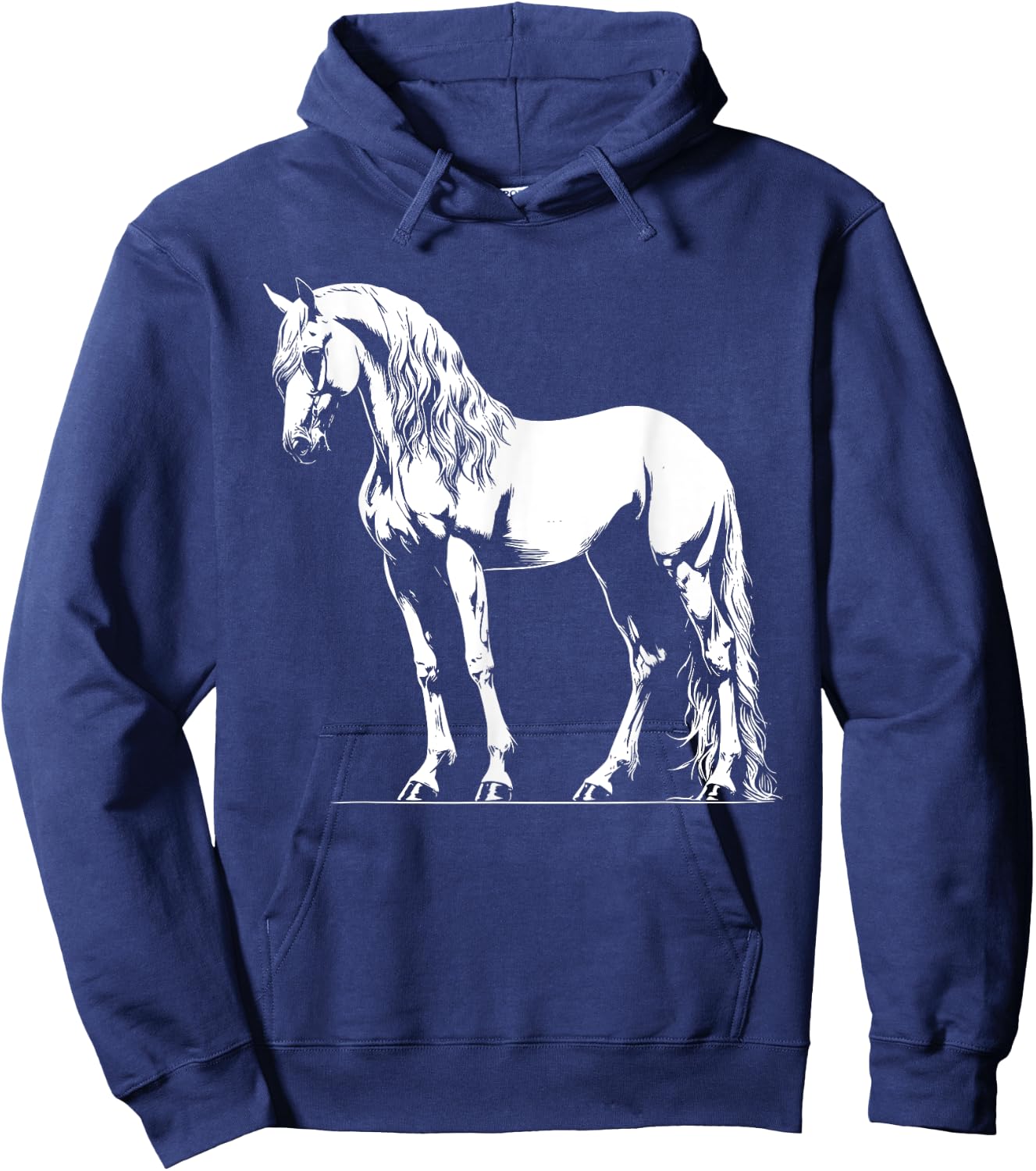 Horse Dad Mom Lover - Monochromatic Andalusian Hoodie - Hoodie | Navy