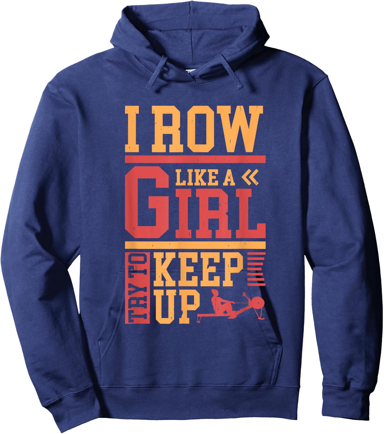 Rowing Machine Indoor Rower Exercise Erg Workotu Ergometer Hoodie - Hoodie | Navy