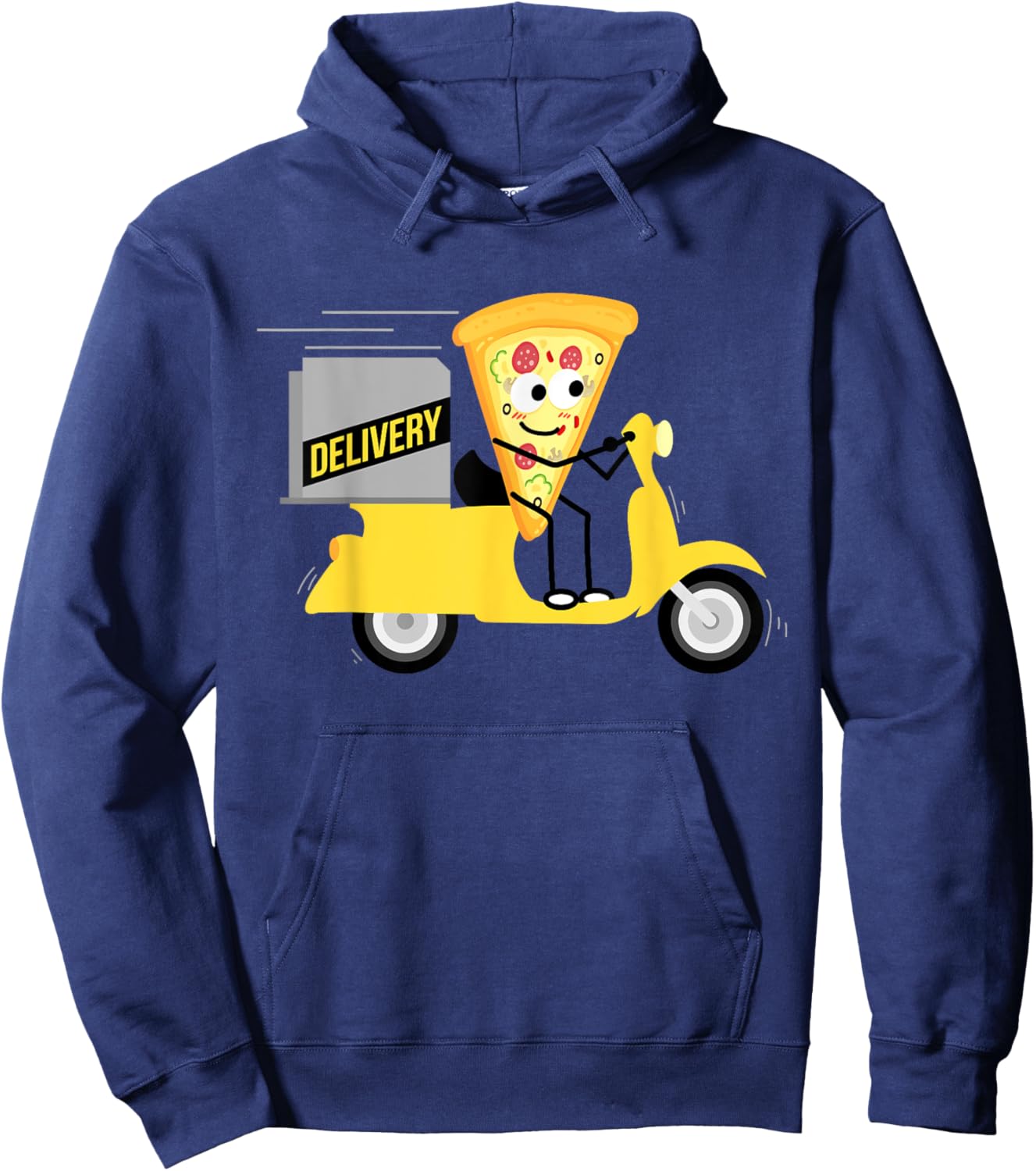 Pizza Delivery Motorcycle Shirt | Cool Pizza Lovers Gift Hoodie - Hoodie | Navy