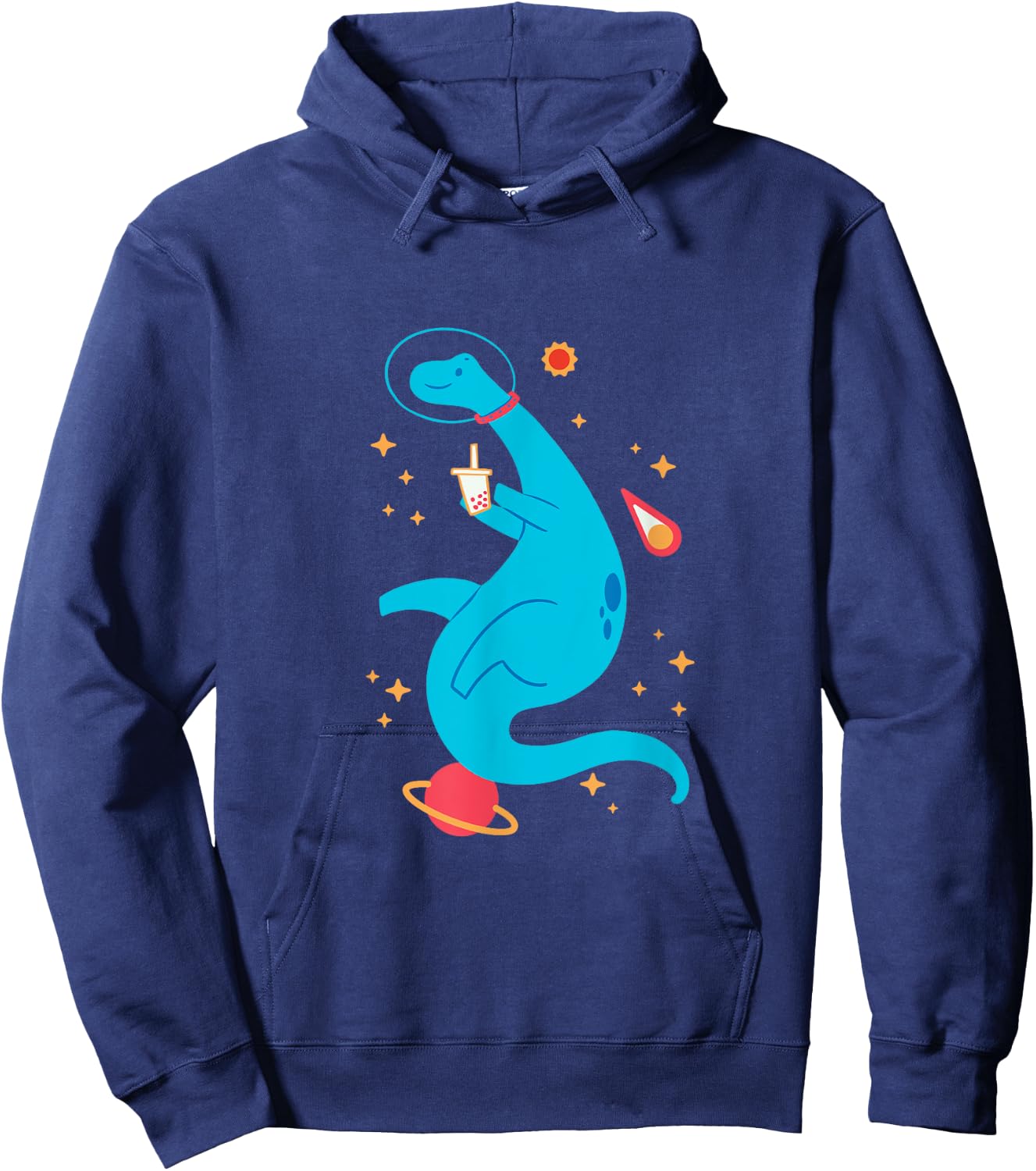 Cute Brontosaurus Astronaut Space Dinosaur Hoodie - Hoodie | Navy