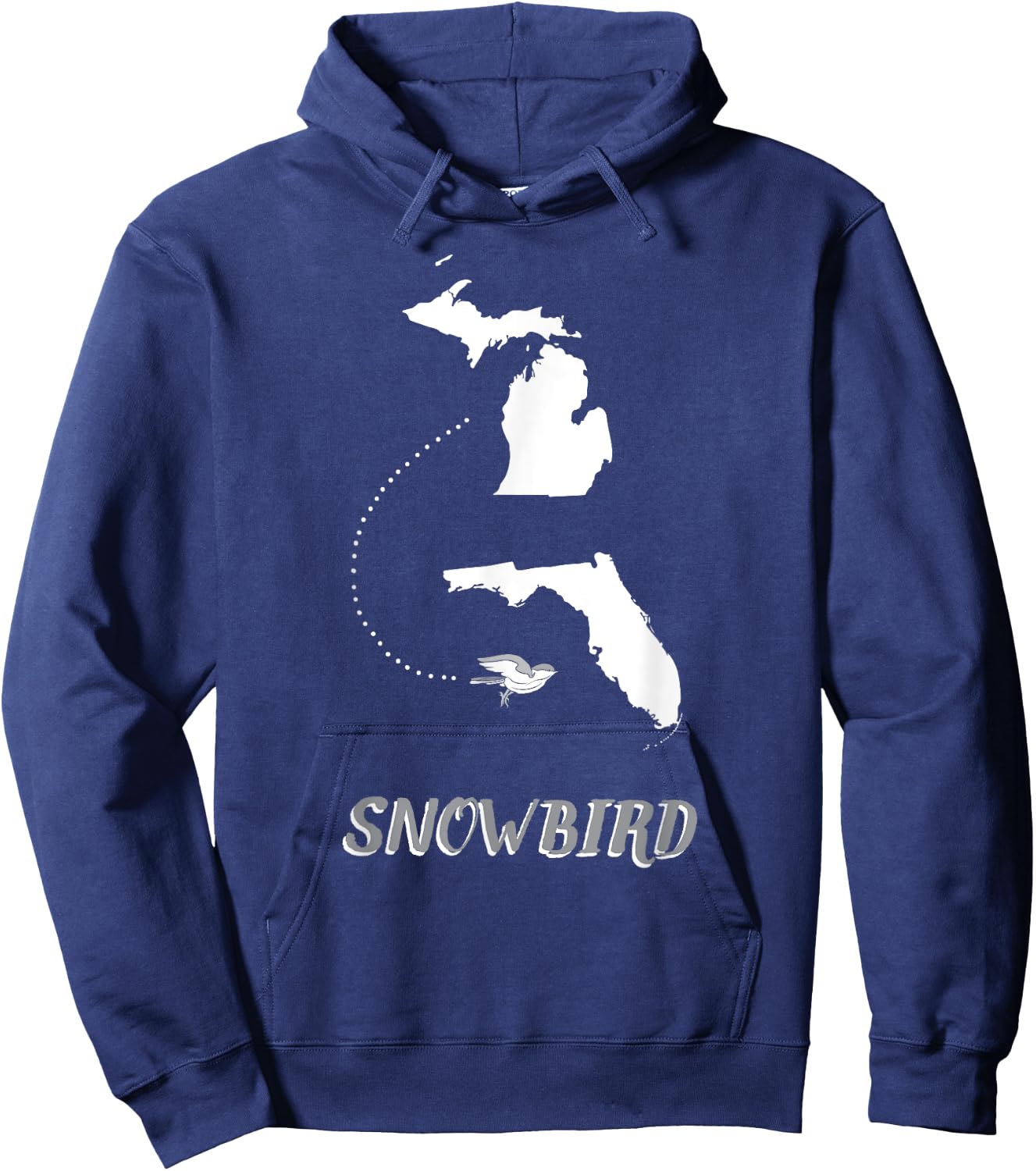 Michigan Florida Snow Bird Gift - MI Summer FL Winter Men Women Girls Kids Hoodie - Hoodie | Navy