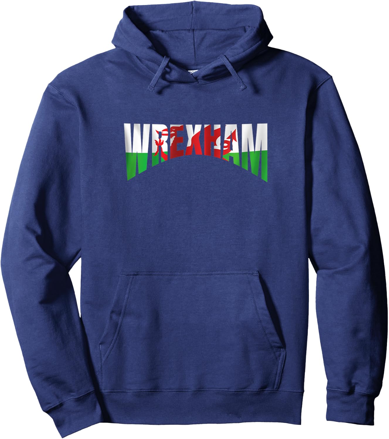 Wrexham Apparel Merchandise Wales Flag Welsh Dragon Hoodie - Hoodie | Navy