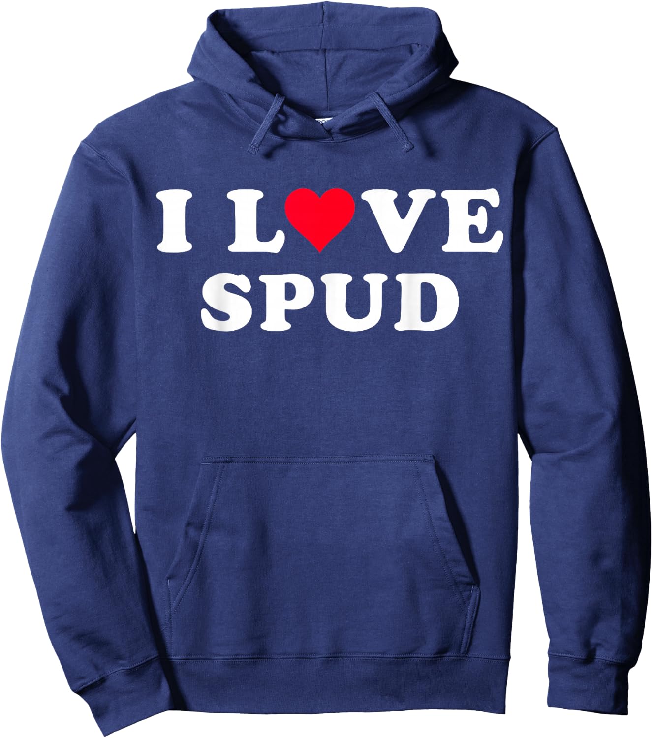 I Love Spud Matching Girlfriend & Boyfriend Spud Name Hoodie - Hoodie | Navy