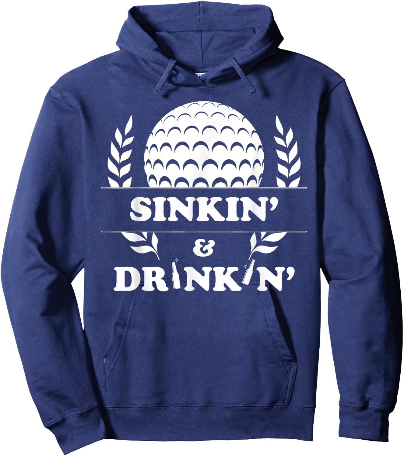 Sinkin and Drinkin Golfer | Funny Beer Drinker Golfing Trip Hoodie - Hoodie | Navy