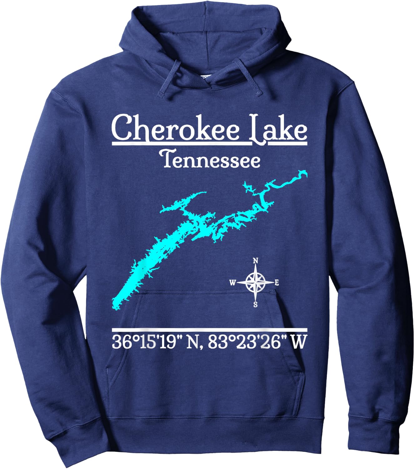 Cherokee Lake - Tennessee Hoodie - Hoodie | Navy