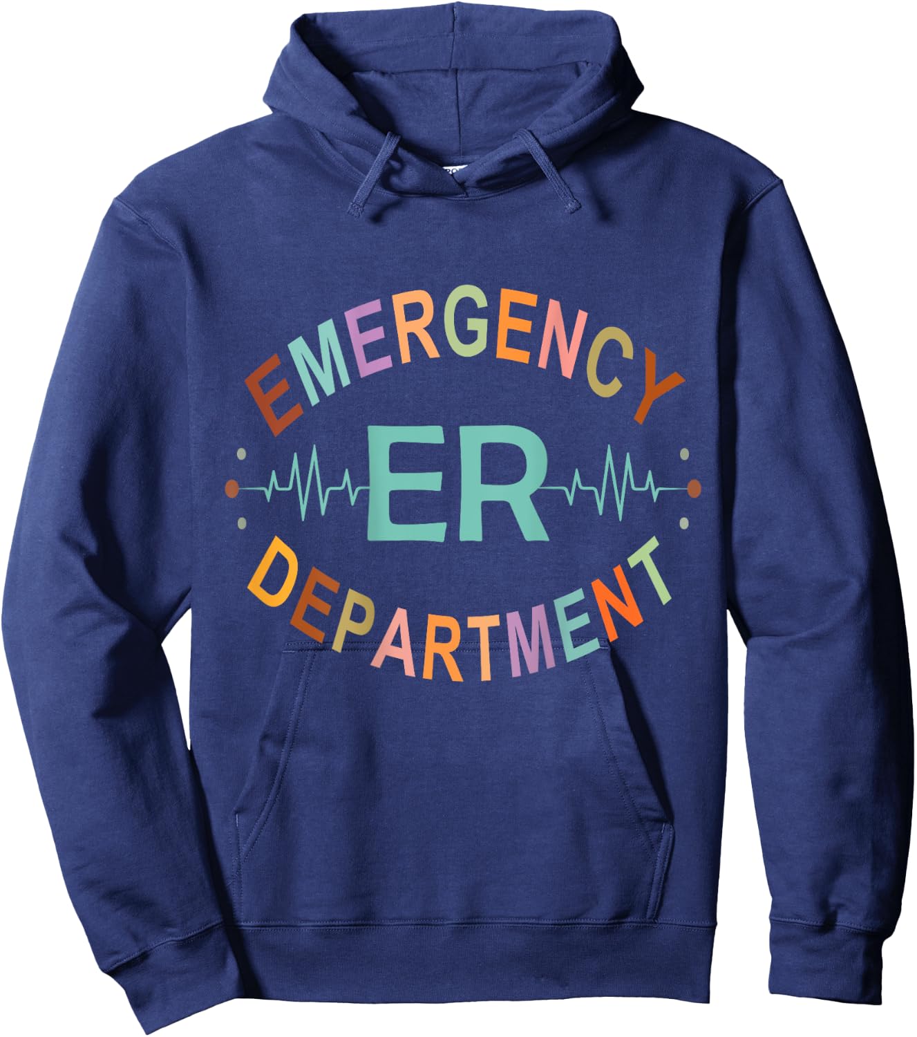 Emergency Department Emergency Room Nurse ER Nurse Back Of Hoodie - Hoodie | Navy