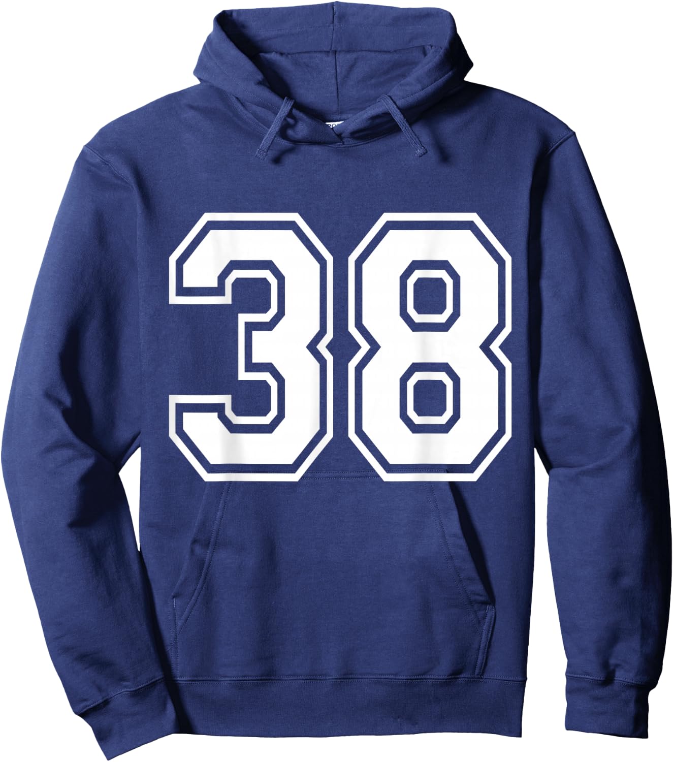 Number 38 Varsity Sports Team Jersey 38th Birthday 38 Years Hoodie - Hoodie | Navy