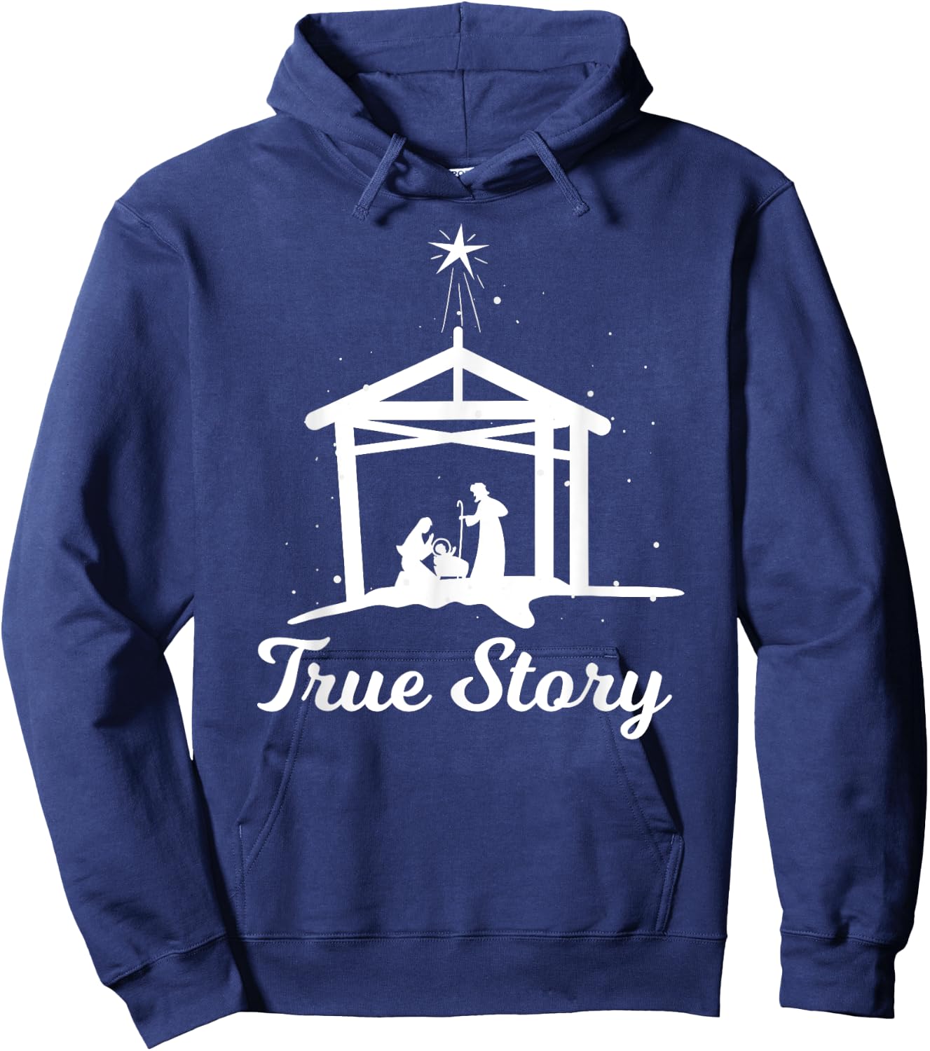 True Story - Christmas Advent Nativity Scene North Star Hoodie - Hoodie | Navy