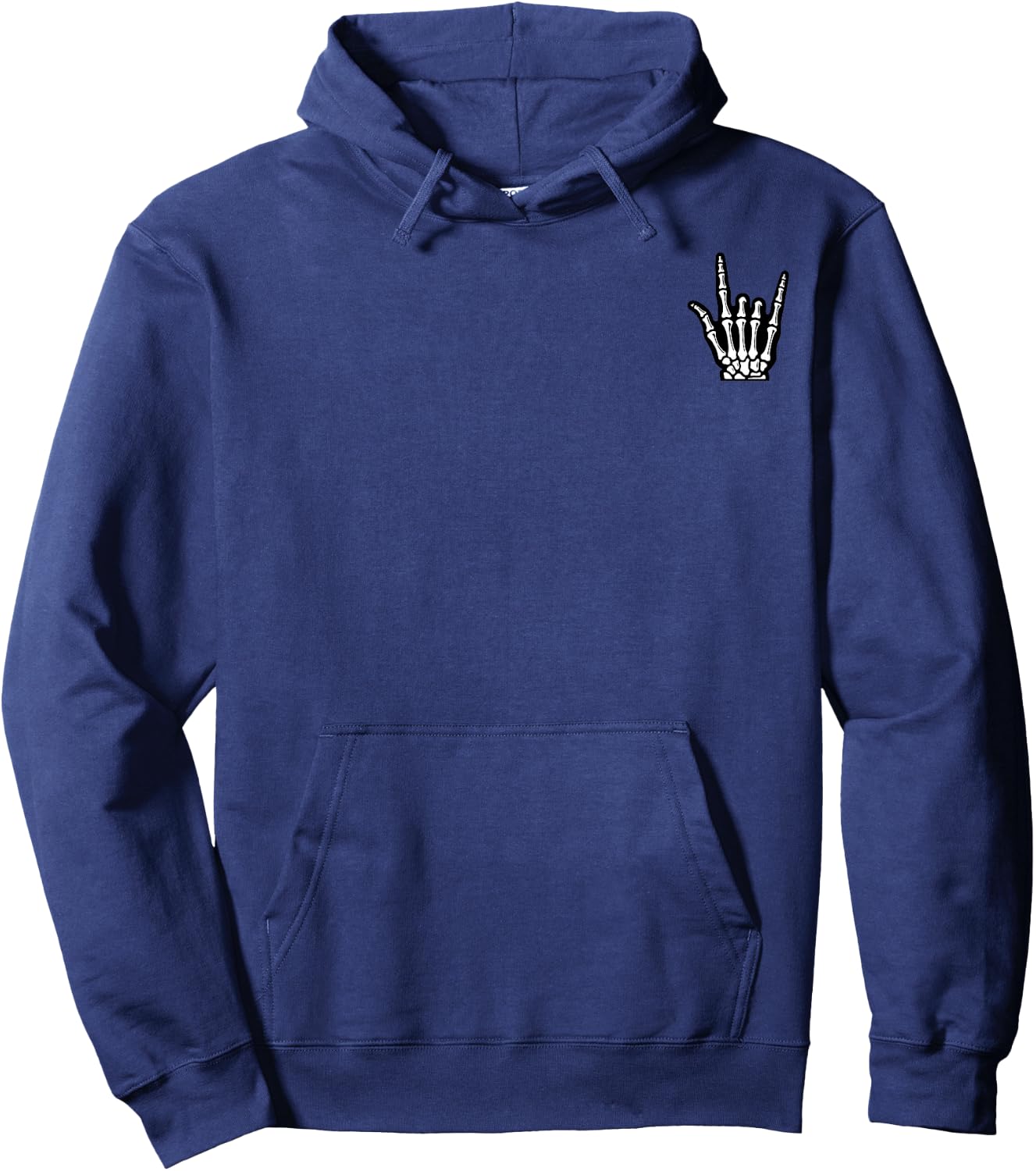 Funny Punk Rock Skeleton Cool Rocker Halloween Men Women Kid Hoodie - Hoodie | Navy