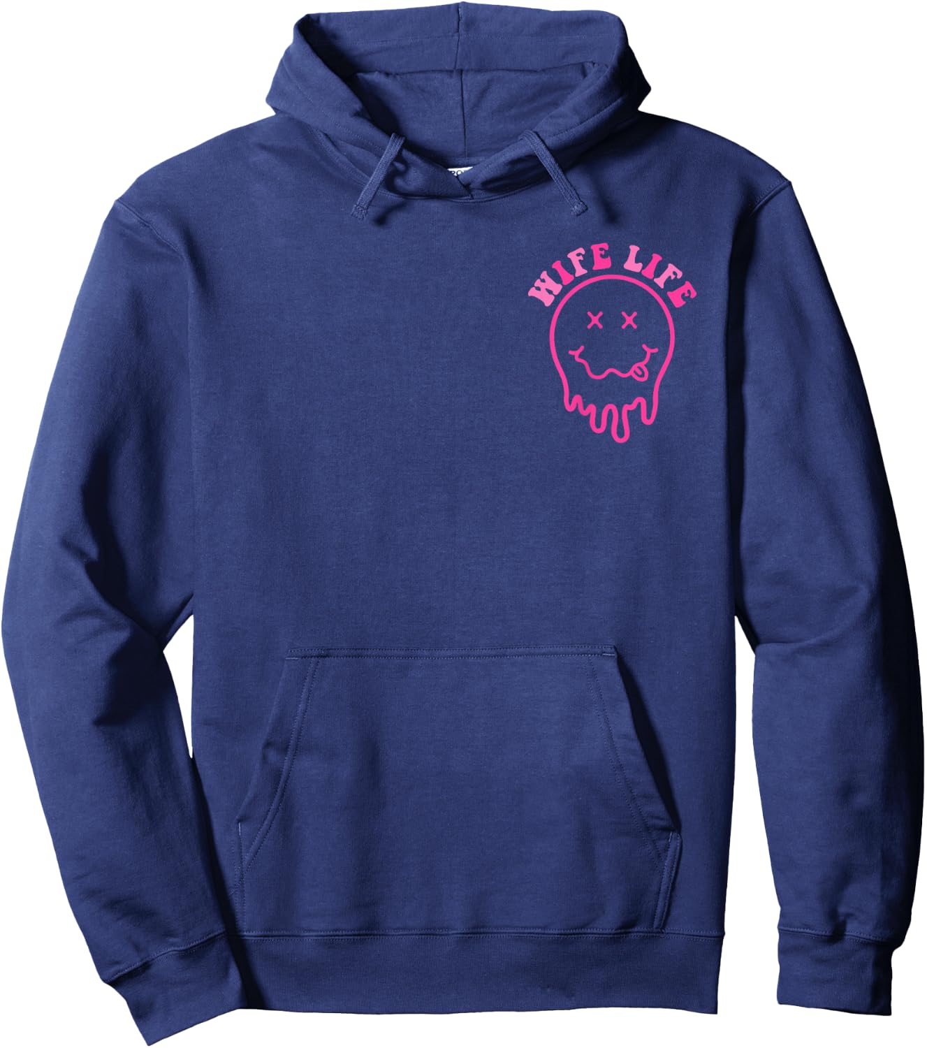 Funny On My Husband's Last Nerve Groovy Wife 2 Sides Hoodie - Hoodie | Navy