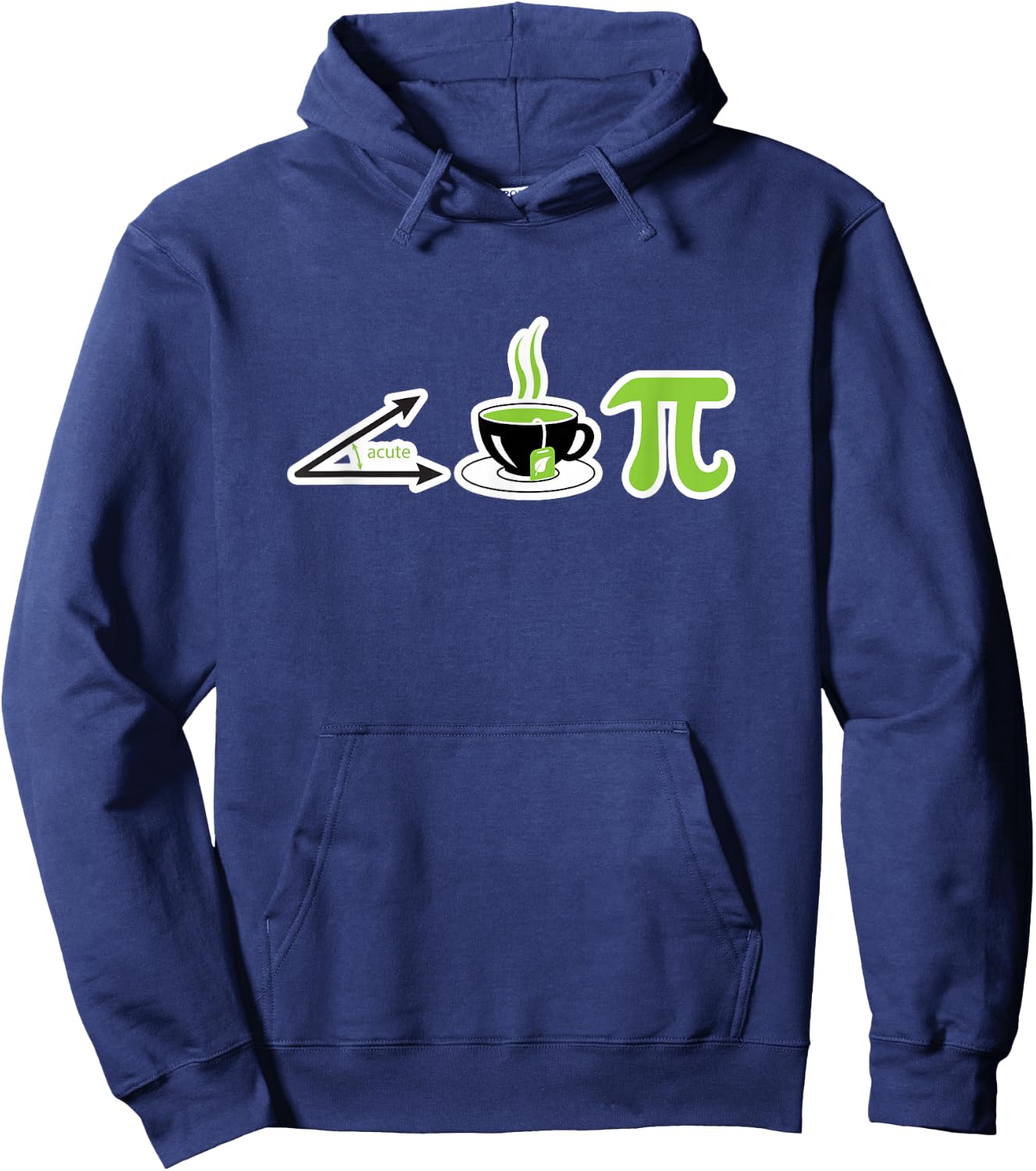 Acute Tea Pi - Cutie Pi Math Geek Tea Lover Pi Day Hoodie - Hoodie | Navy